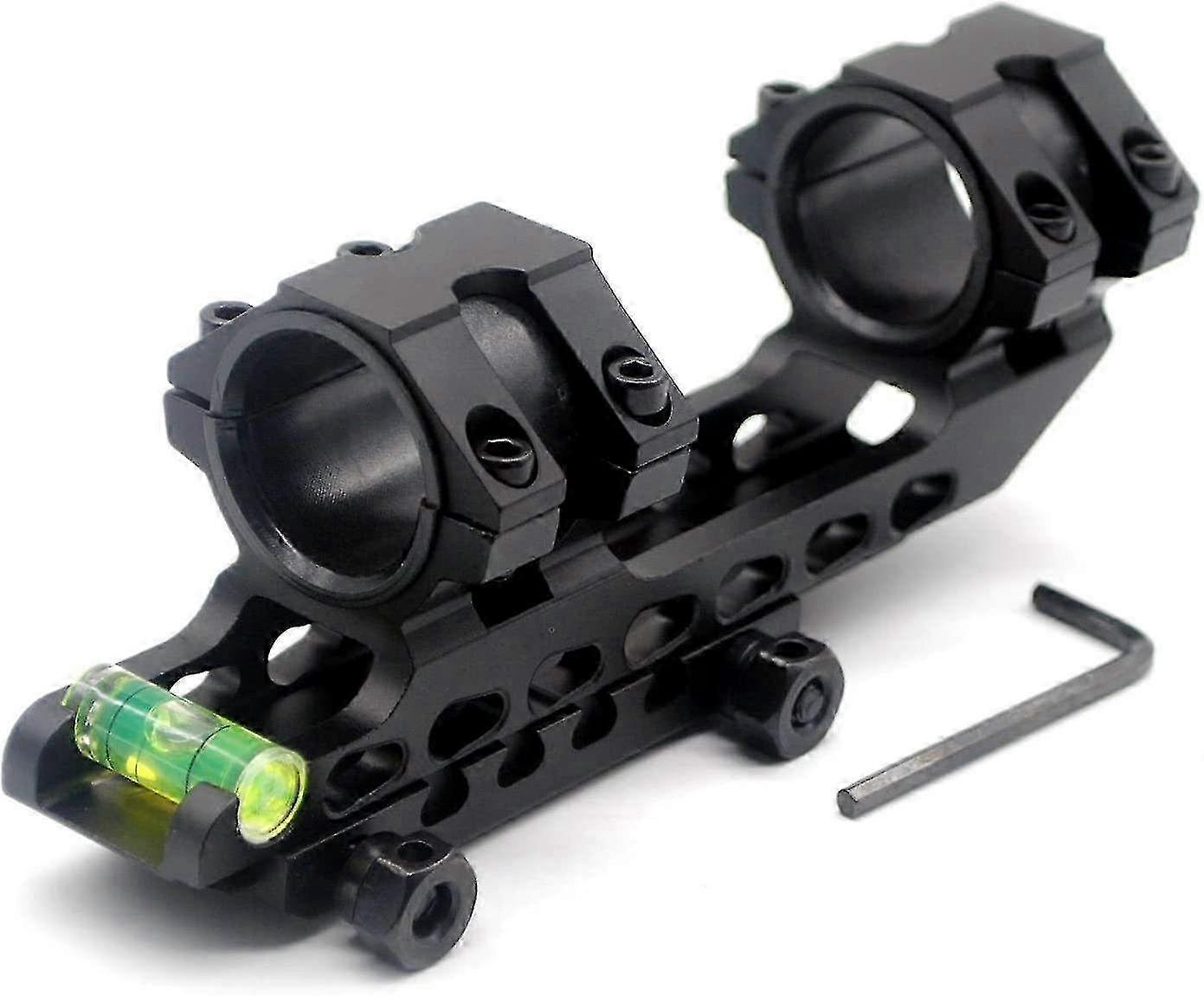 30mm and 25.4mm (1 Inch) Scope Mount Rings with Bubble Level & Dual Mount Adapter Compatible with 20mm Picatinny Weaver Rail