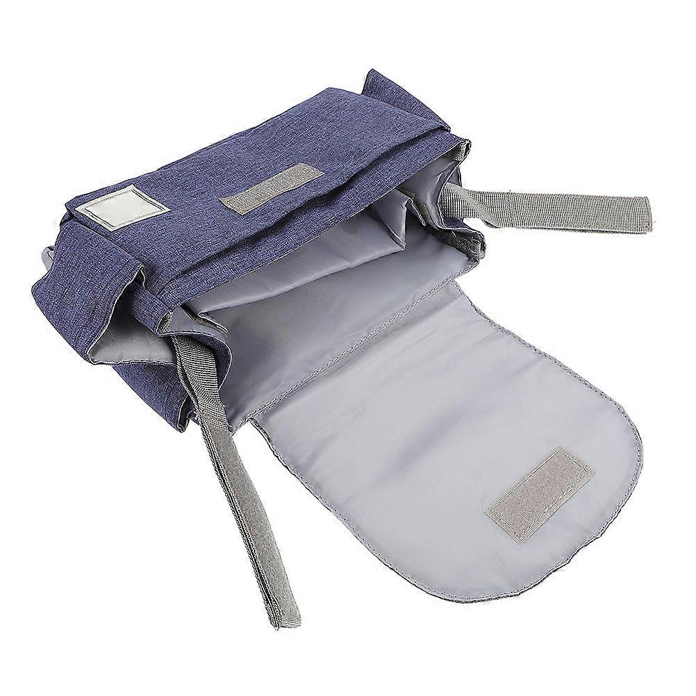 Durable Diaper Bag For Commuting With Handlebar Attachment Blue Waterproof Design 1Set