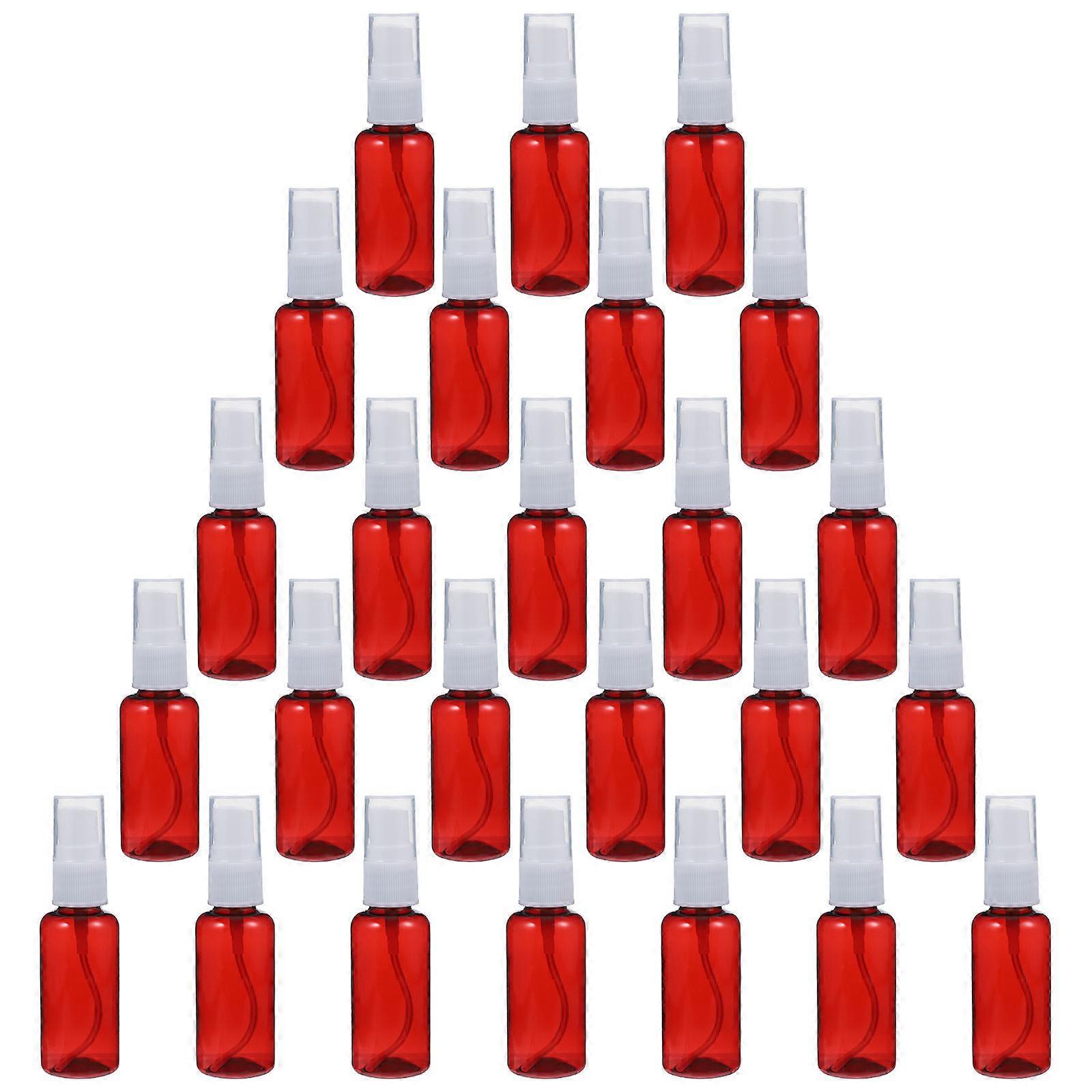 20pcs Portable Mini Spray Bottles for Makeup & Skincare Refillable Mist Bottles with White Sprayers, Brown Transparent Design, Travel Friendly,