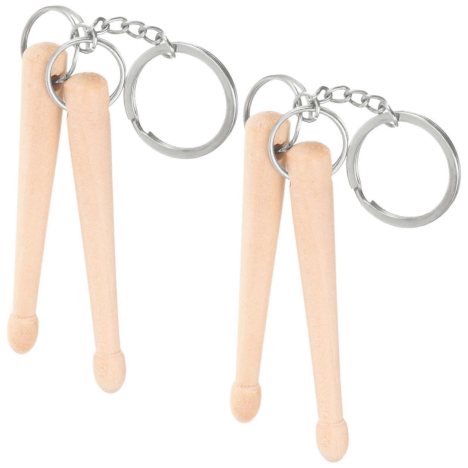 Natural Wood Drumstick Keychain Pendant for Bags, Keys, Mobile Phones – Ergonomic Design for Drum Enthusiasts