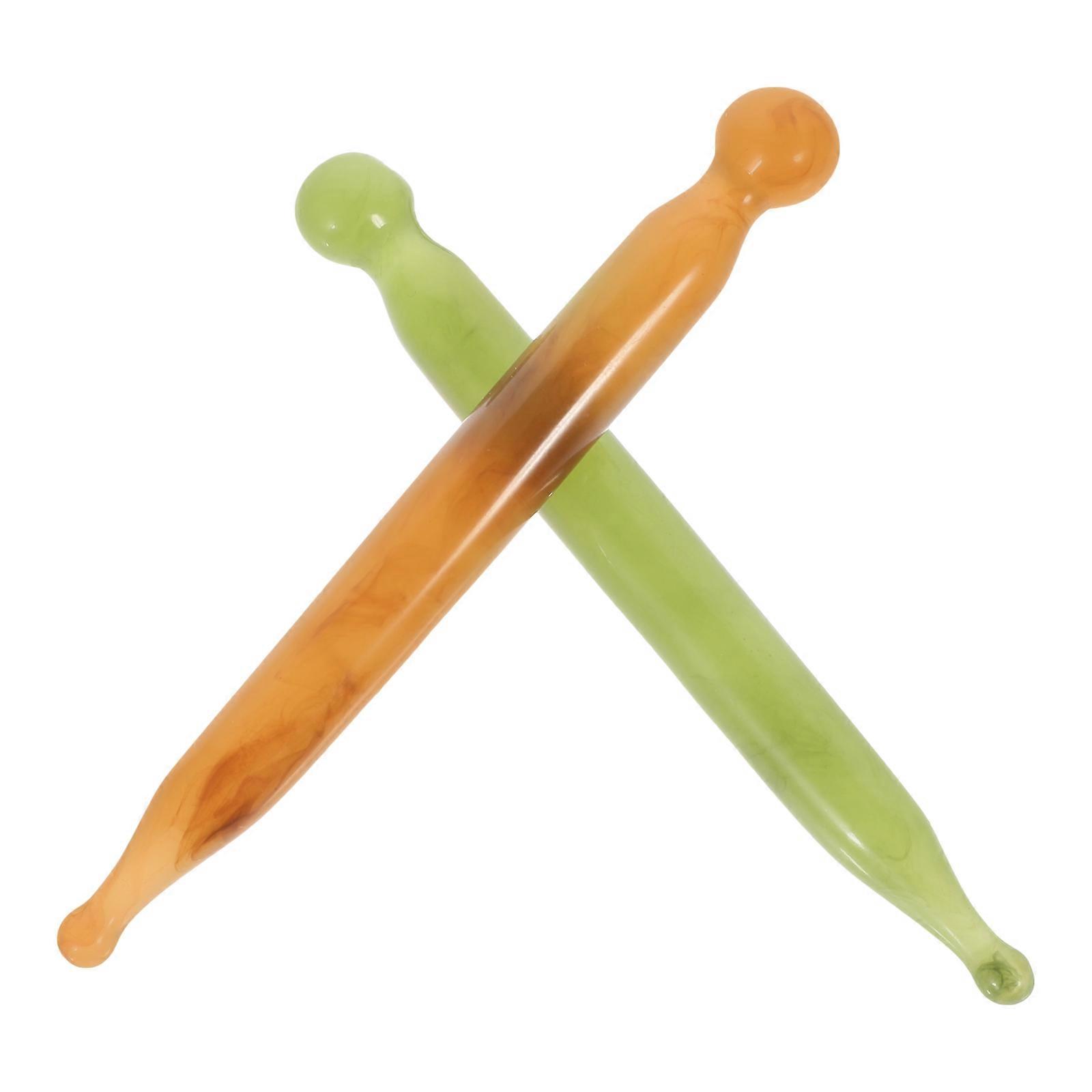 Portable Gua Sha Tool For Travel And Daily Use 2Pcs Resin Massaging Stick