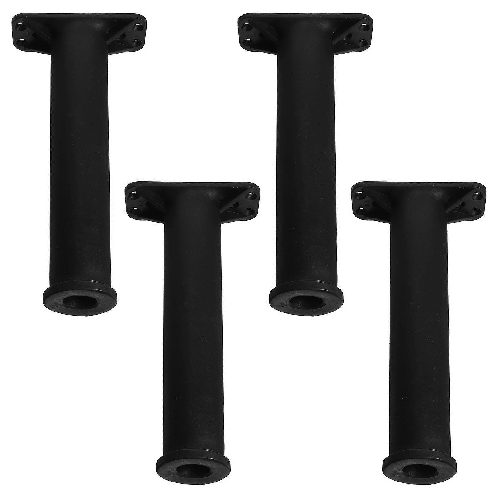Black Adjustable Support Legs 4Pcs Height Adjustable T-Shaped Bed Replacement Parts For Home Furniture Upgrade