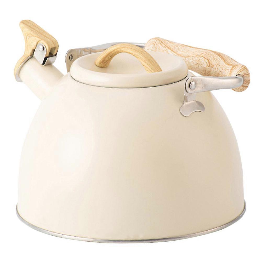 Stainless Steel Whistling Kettle for Camping – Heat Resistant Handle, Compatible with Gas and Induction Cooktops