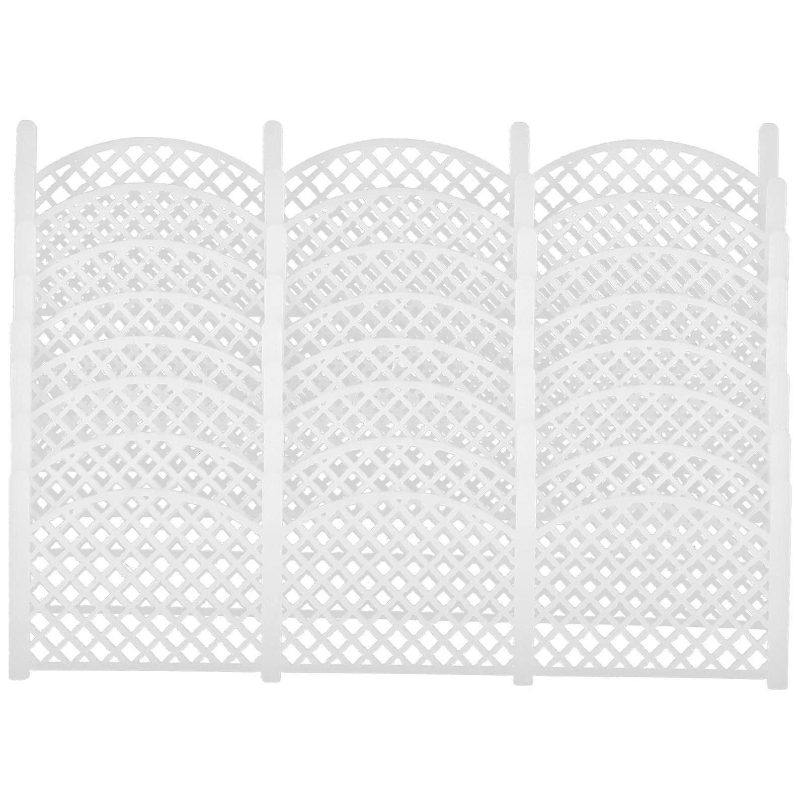 Miniature Fence Model For Mini Scene Layout 8Pcs DIY Micro Landscape Decor White Color Simulation Garden Ornament