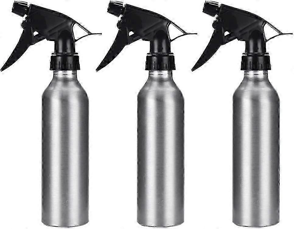 3pcs Spray Bottle Empty Metal Sprayer Water Mister Refillable Atomizer Pusher Hr