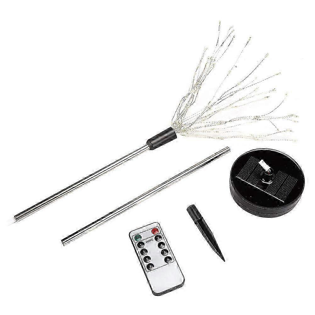 120LED Solar Firework Lamp with Remote Control - 8 Lighting Modes for Lawn & Garden Decor, Automatic Light Control