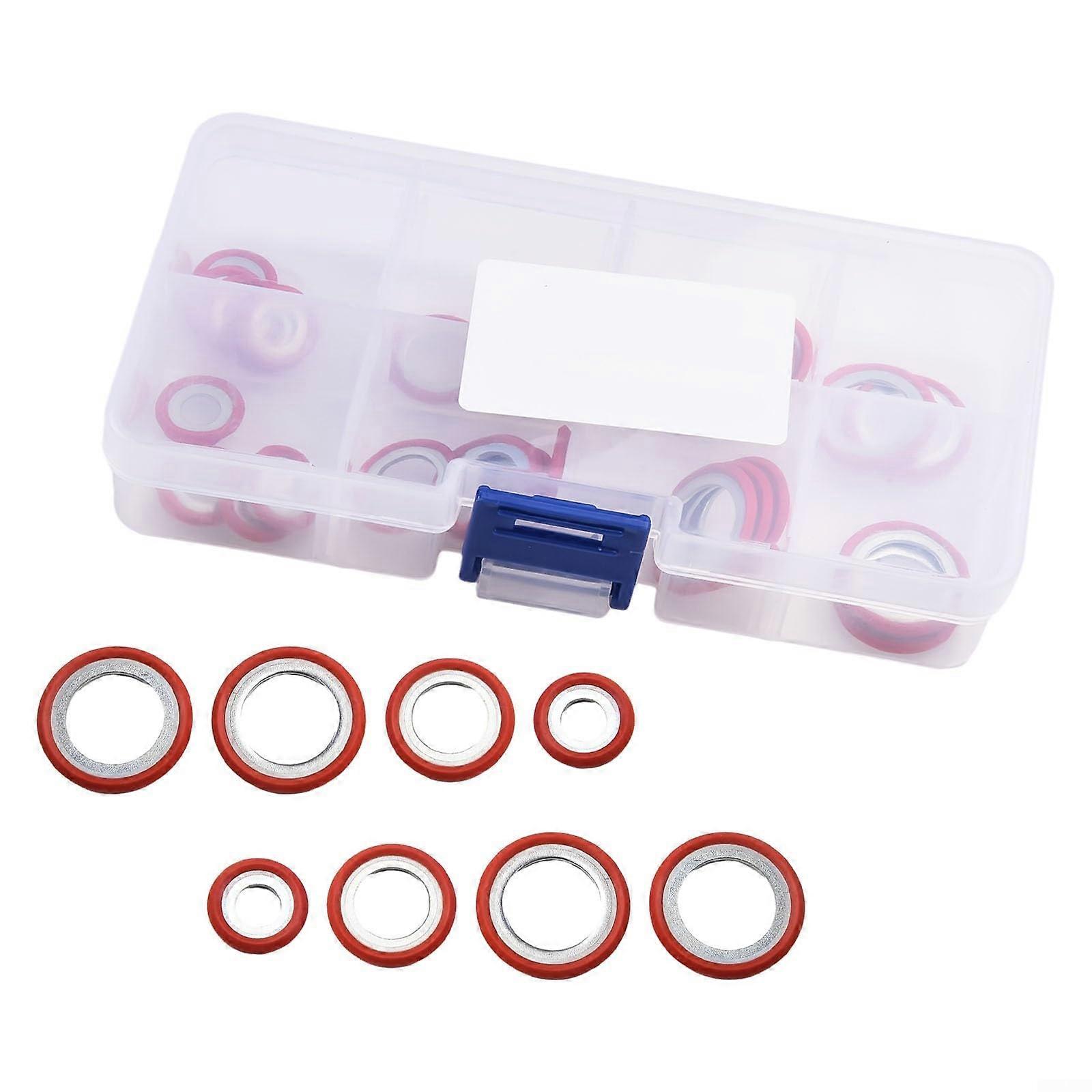 Auto Air Conditioning Compressor Gasket Set Professional Sealing Washers Temperature Resistant Maintenance Kit