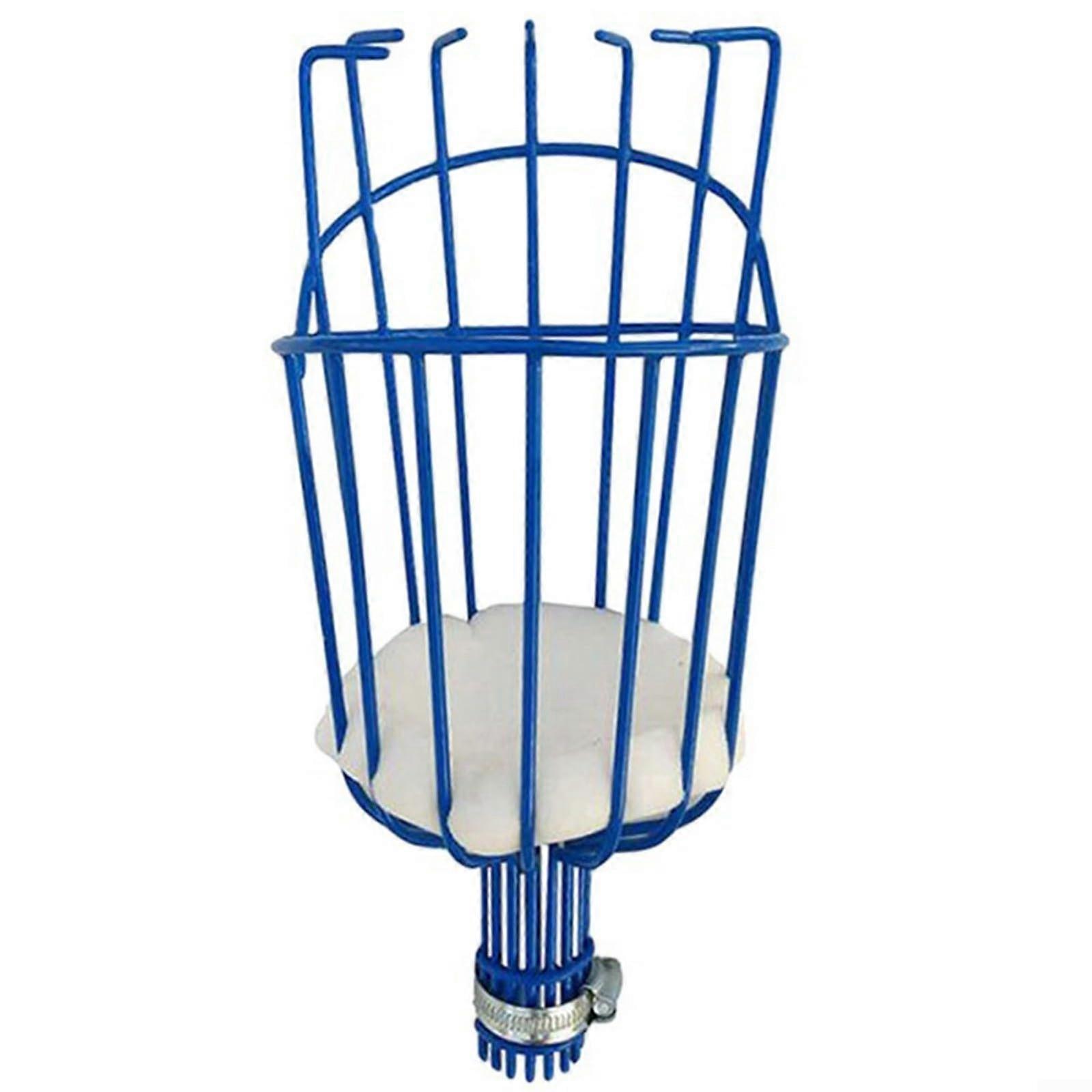 Fruit picker basket head with twiston design, soft cushion protection for altitude gardening tools, portable fruit picking machine tool (blue)