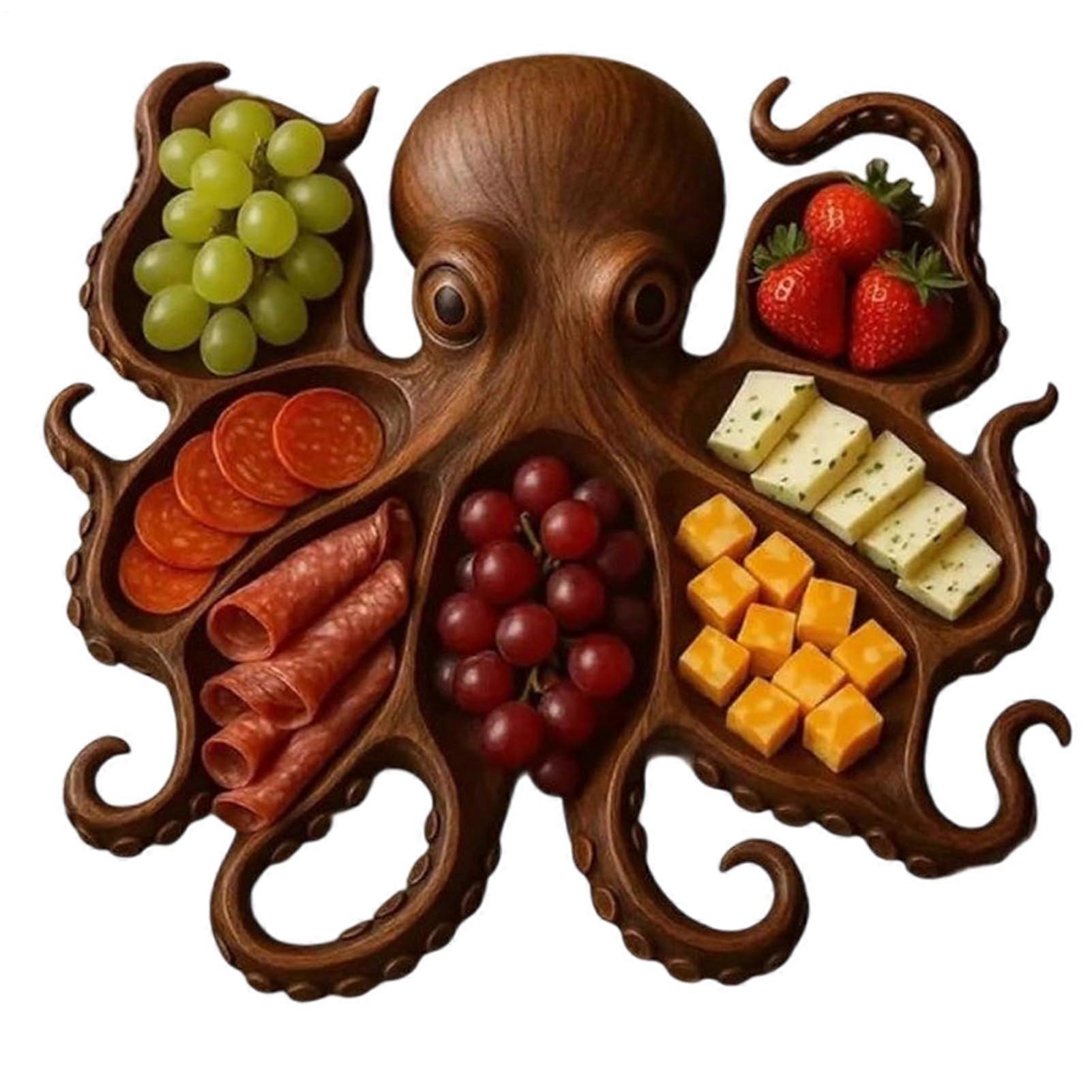 适合艺人厨房海鲜爱好者的章鱼形状餐具