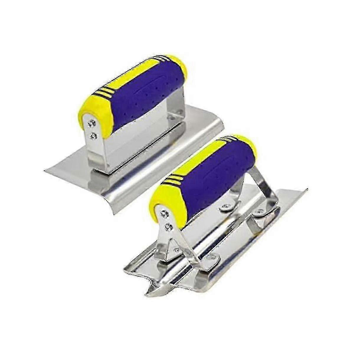 Stainless Steel Concrete Hand Edger And Groover Tools Set Plaster Stucco Cement Finishing Kit