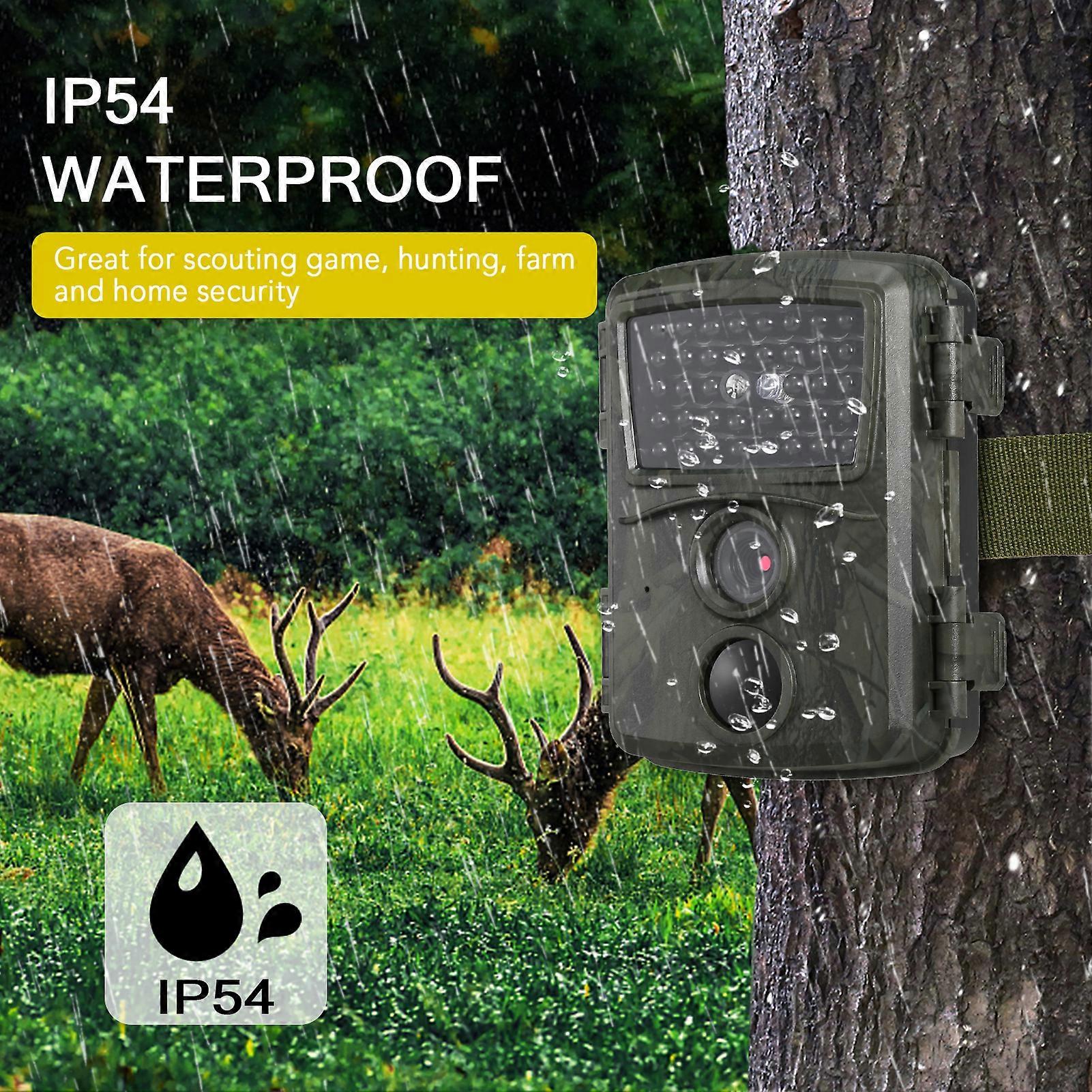 Mini Trail Camera 12MP 1080P Hunting Game Motion Activated Outdoor Wildlife Scouting Camera IP54 Waterproof for Home Garden Farm Security