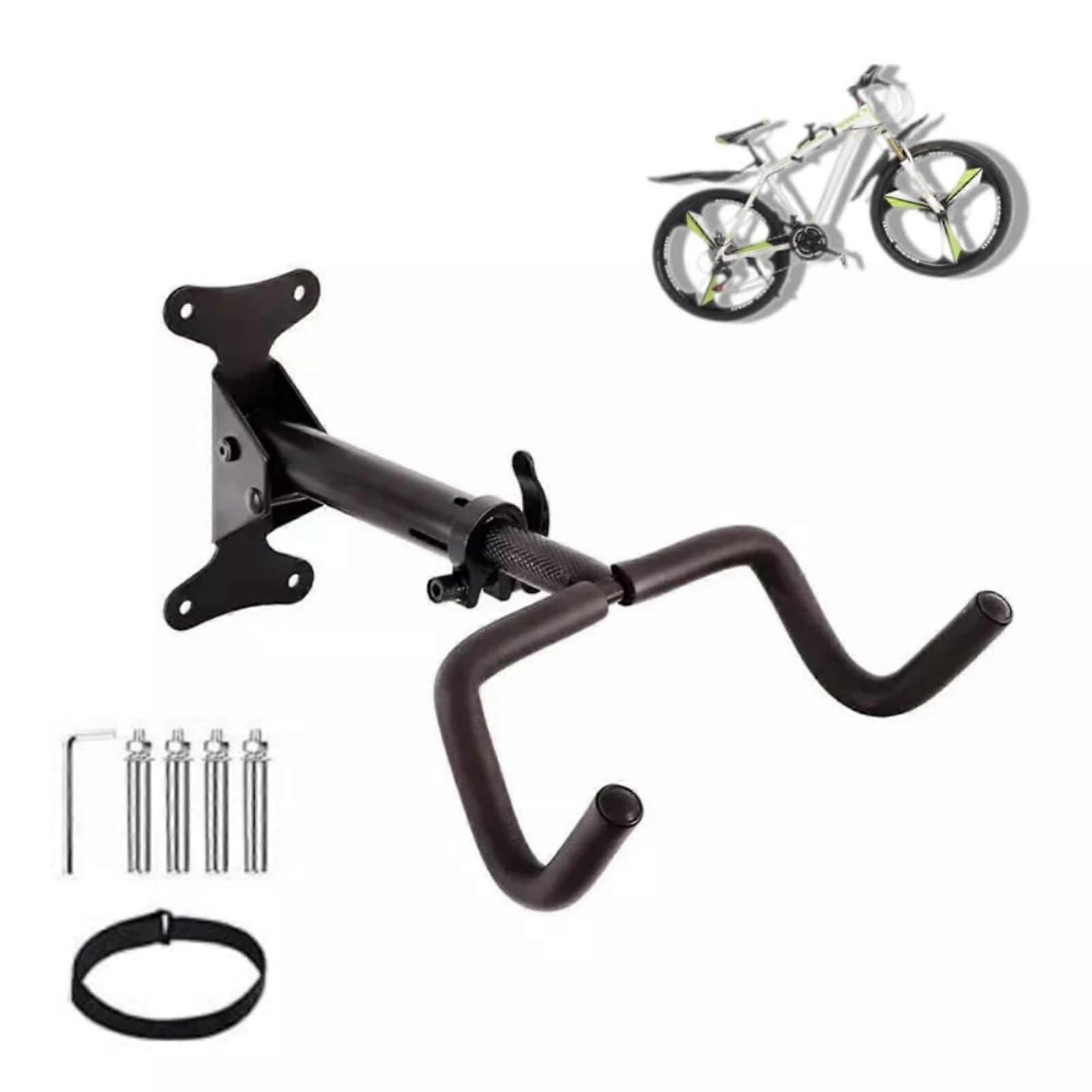 Bike Wall Rack, Adjustable Angle Length, Foldable with Foam Padded Frame