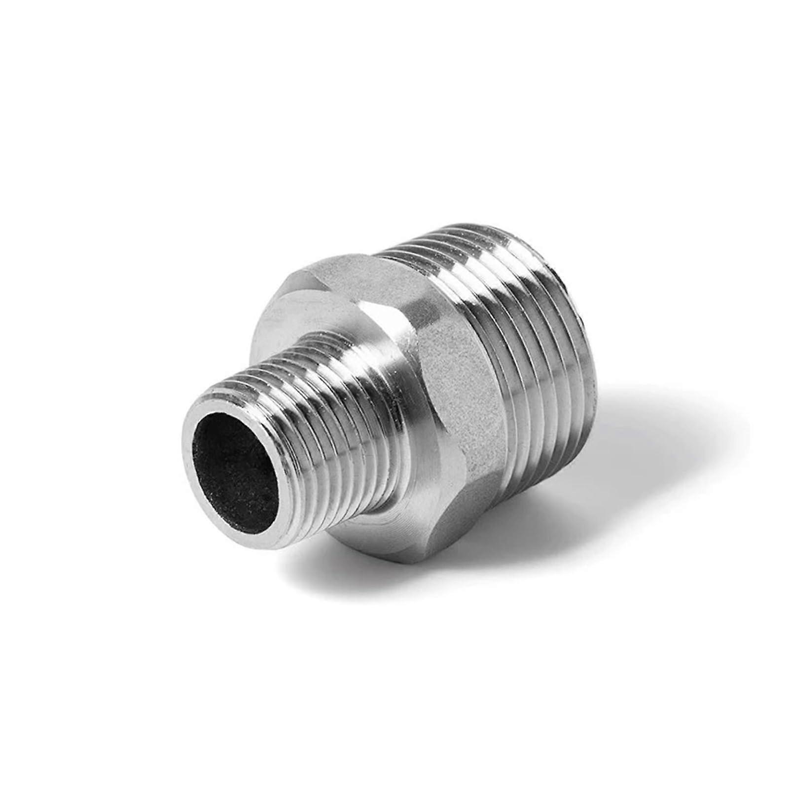 3/4' to 3/8' BSP Male Thread Reducer 304 Stainless Steel Pipe Fittings Connector Adapter Reducer