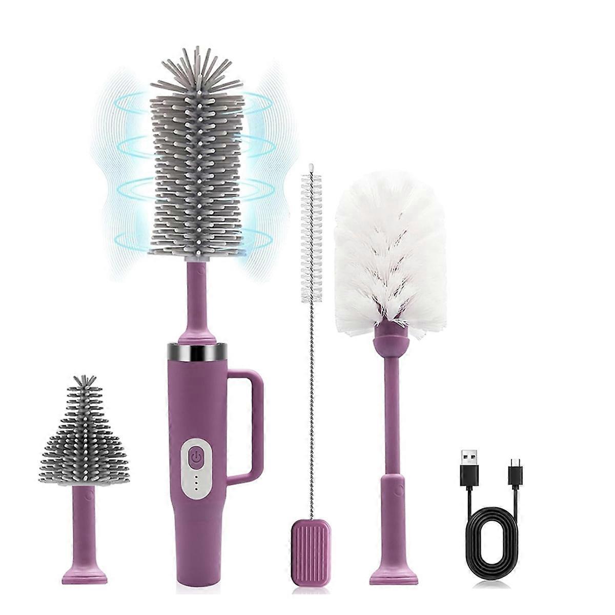 Long Handle Electric Bottle Brush Cleaner Straw Cleaning Brush