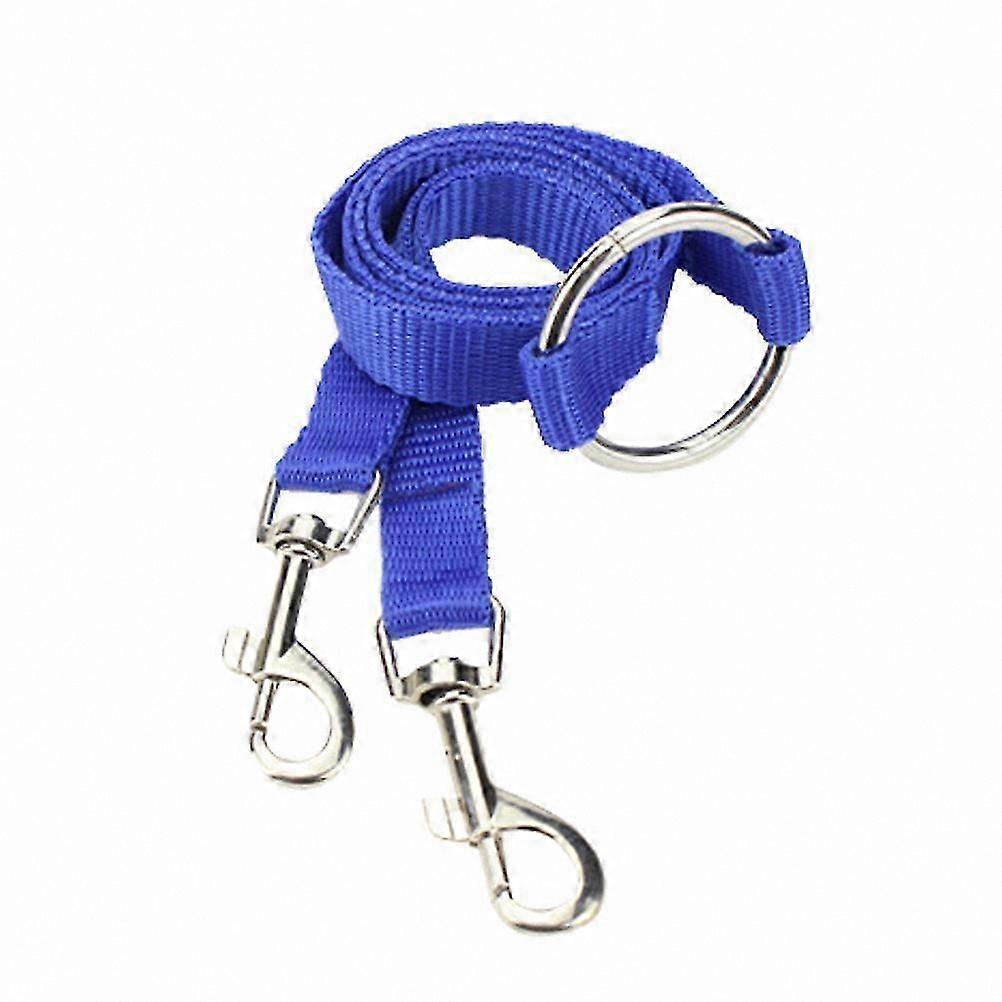 Adjustable Dual Leash Coupler for Small Pets - Y-Shaped Cable with Traction Control Rope
