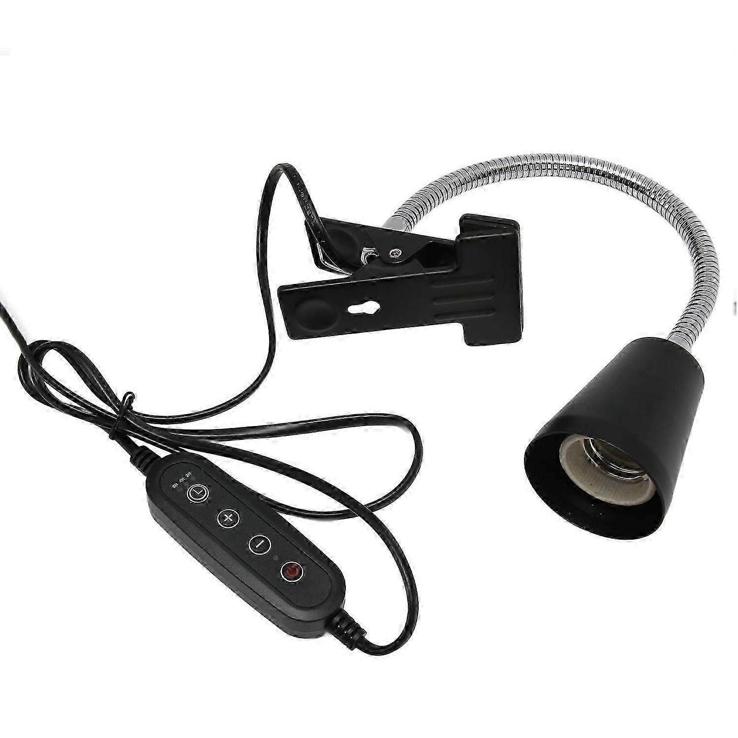 Reptile Heat Lamp Holder Clip On 360 Degree Rotatable Hose Reptile Heating Light Bulb Fixture with T