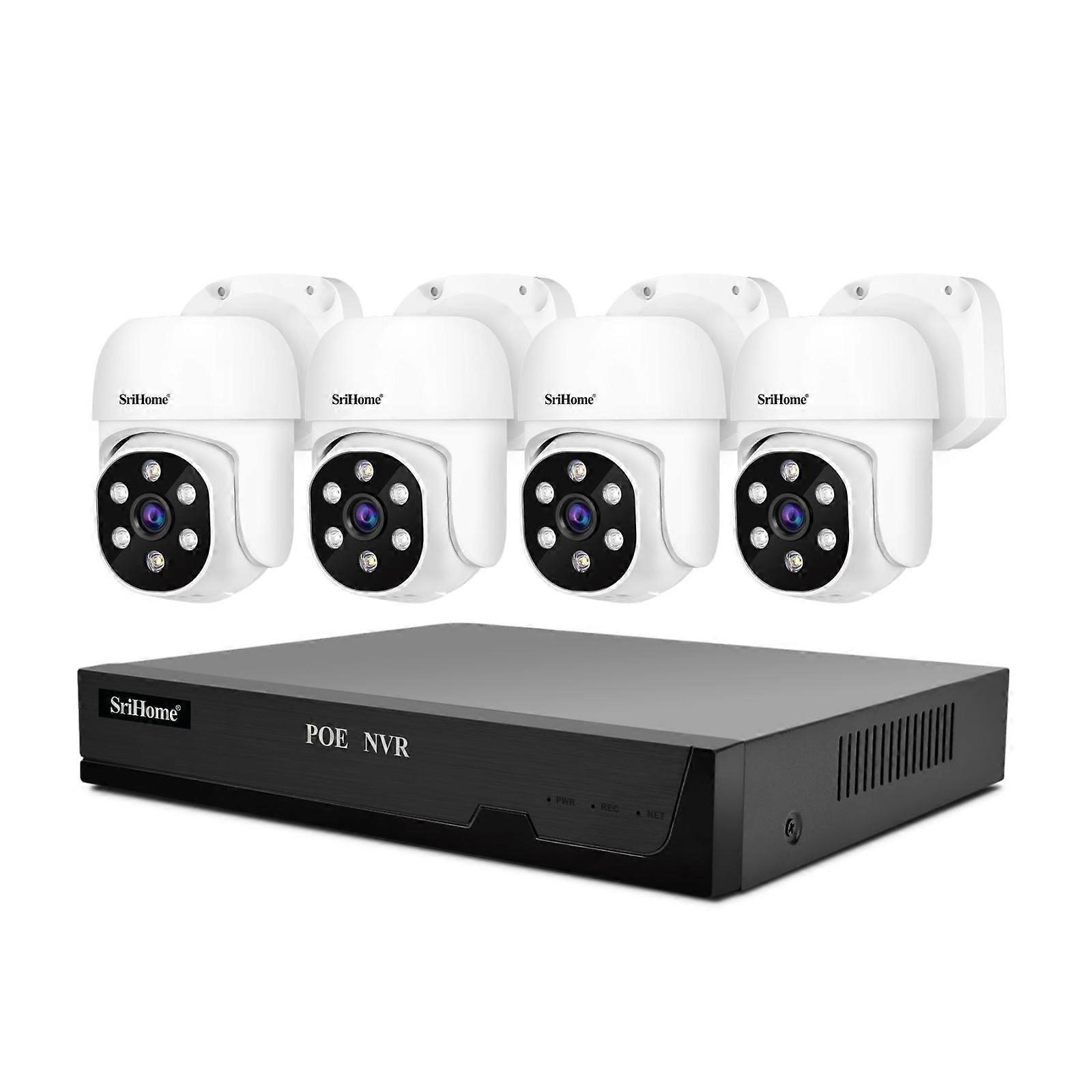 SriHome NVS005-POE030 5MP HD 4-CH POE Camera Network Video Recorder Kit 5MP 4-CH