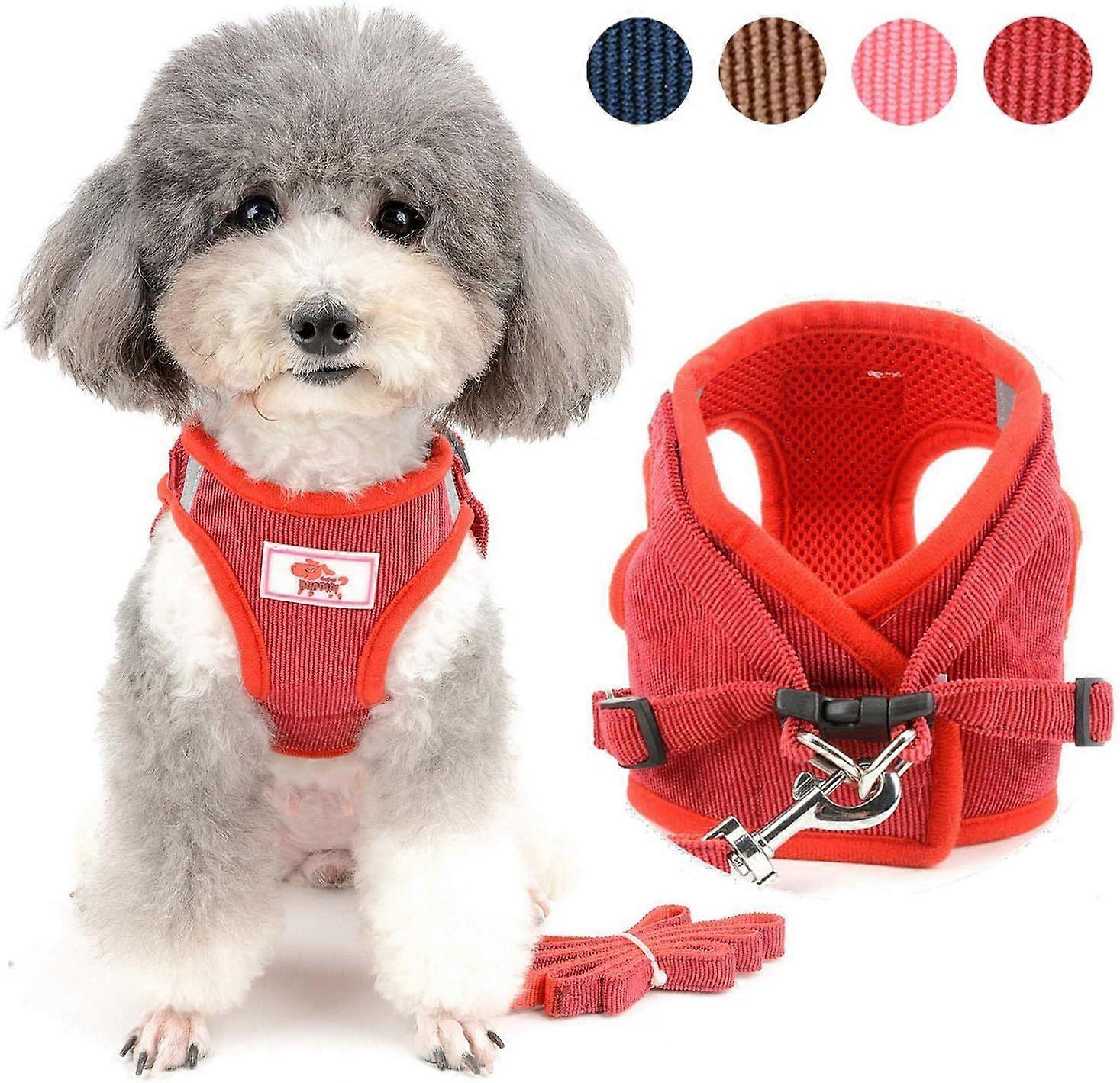 Dog Harness with Leash Small Dogs Puppies Adjustable Reflective No Pull