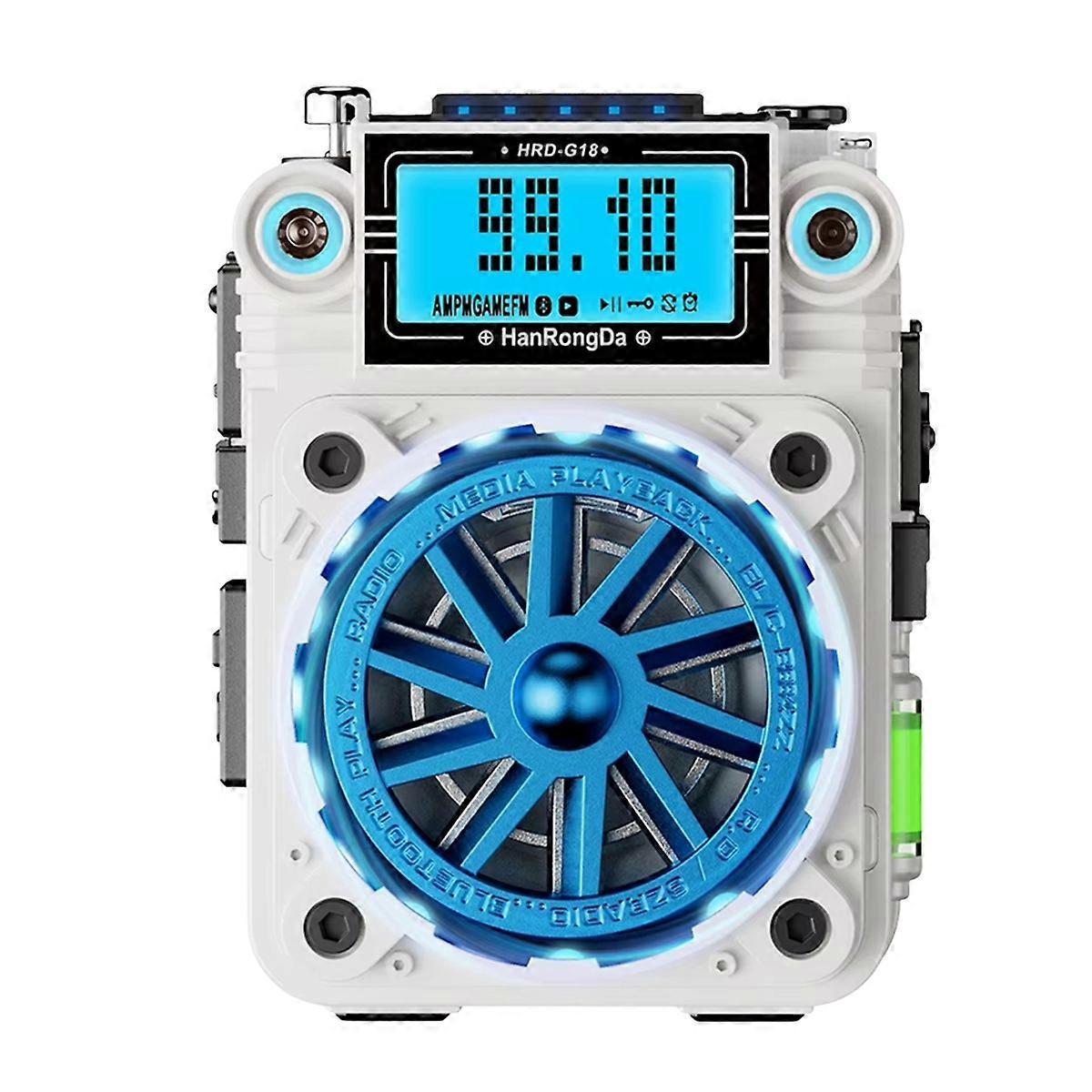  -G18 Wireless Portable Speaker Bluetooth 5.2 with Color Lights Small Wireless FM Radio for Home/Outdoor