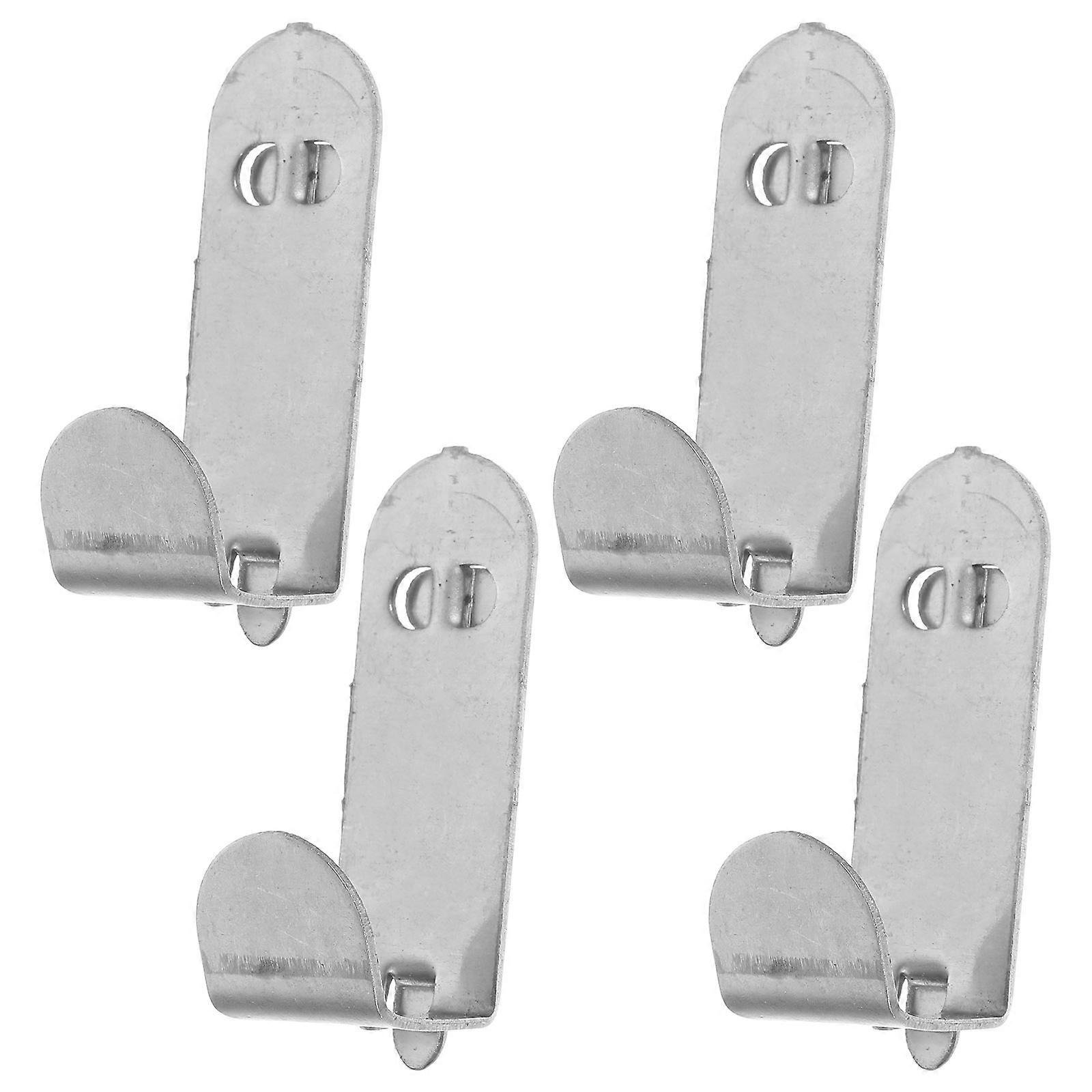Freezer Shelf Hooks for Fridge Made of Stainless Steel Silver Color No Drill Needed 4 Pieces