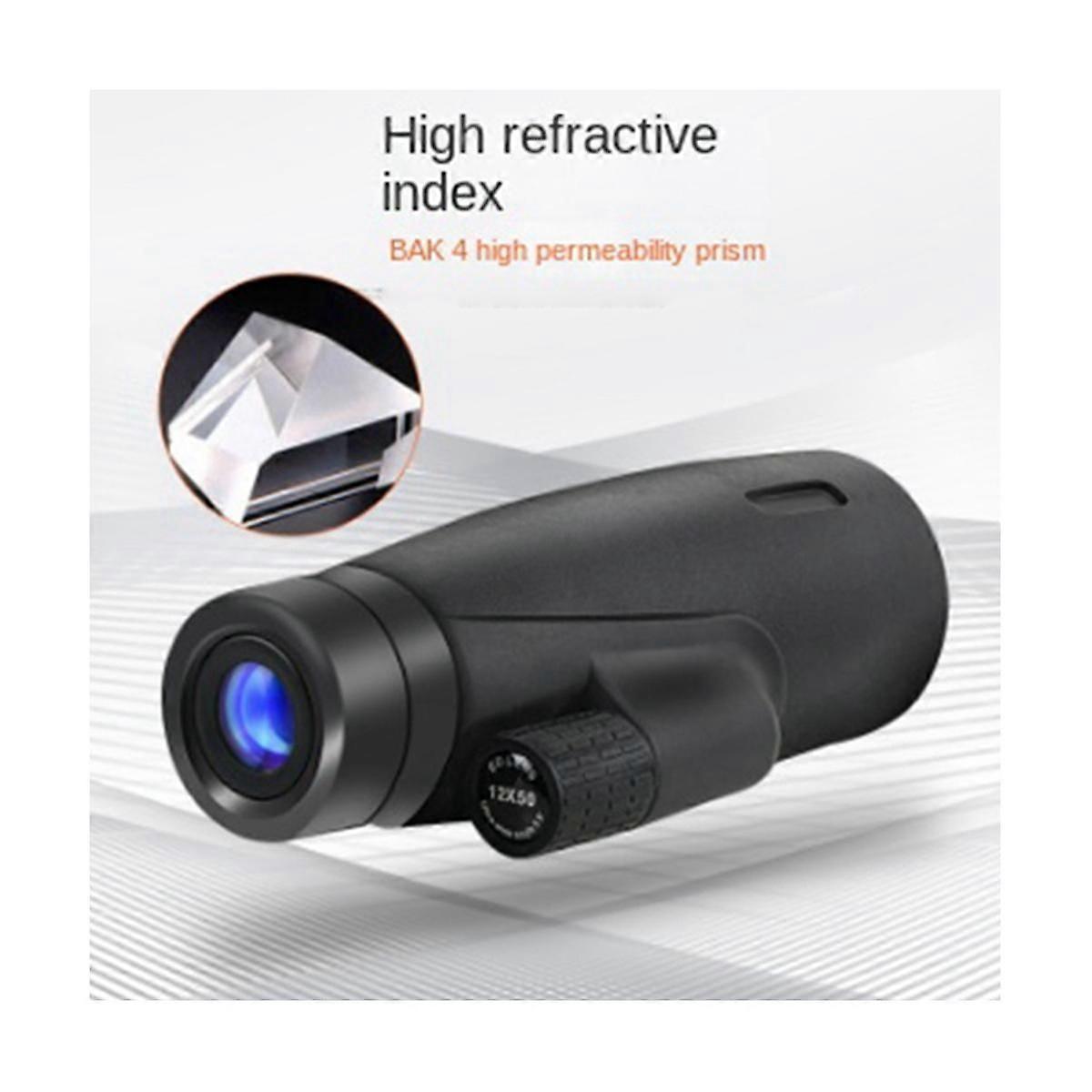 High-Definition Binoculars 12X50 Smart Focusing Long-Distance Portable Travel Binoculars Monocular