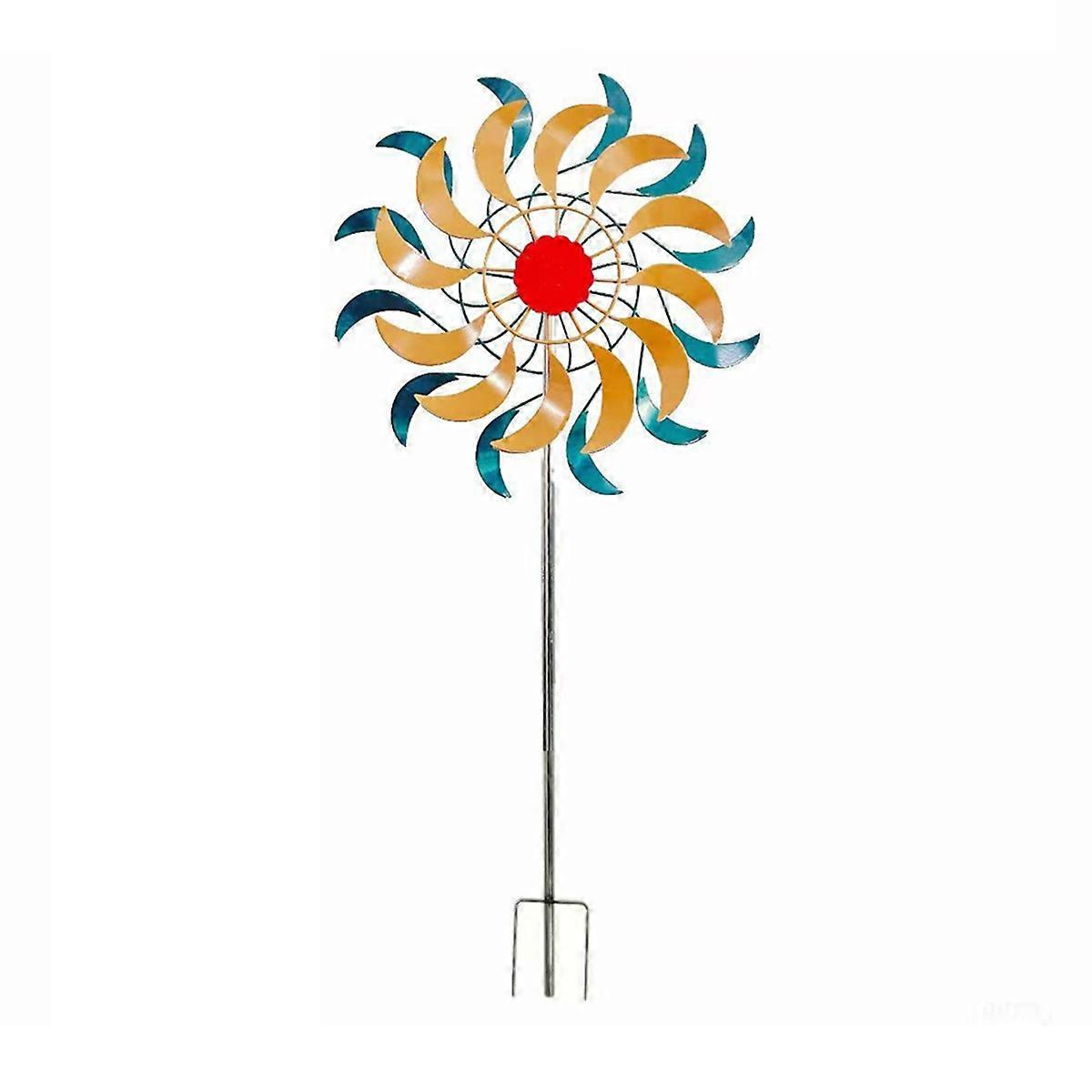 Wind Spinners Outdoor Metal Wind Spinner Vintage Windmill Waterproof Pinwheels Large Wind Spinners for Yard and Garden