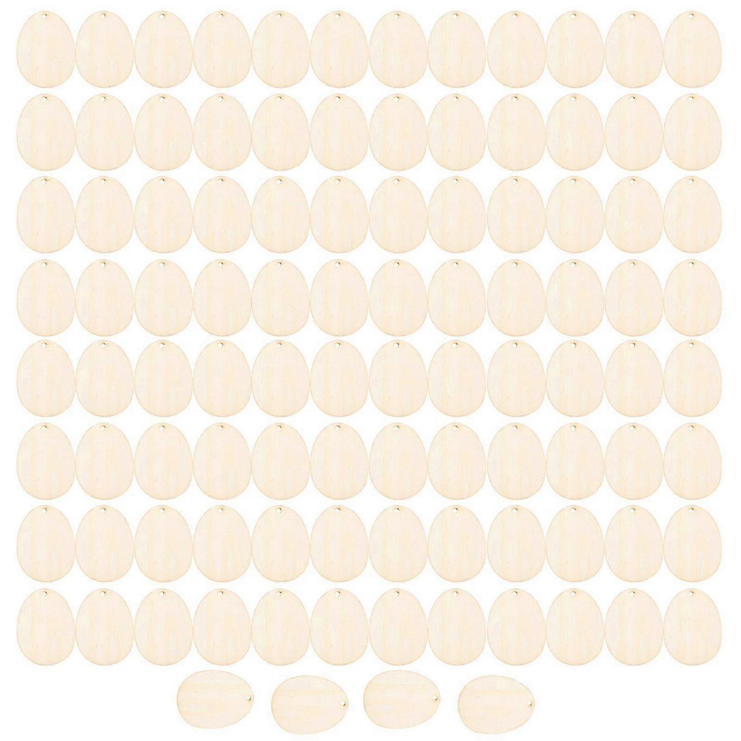 2025 Latest Model 100 Pcs Wooden Egg Chip Environmental Friendly Easter Egg