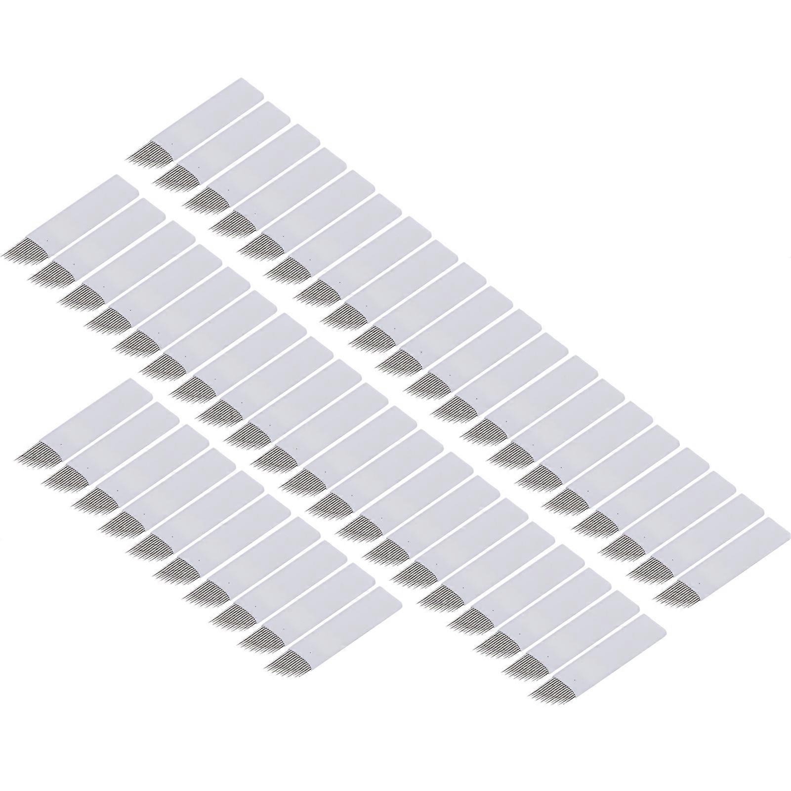 50pcs Microblading Needle Blades 14 Pin High & Low Arc SS