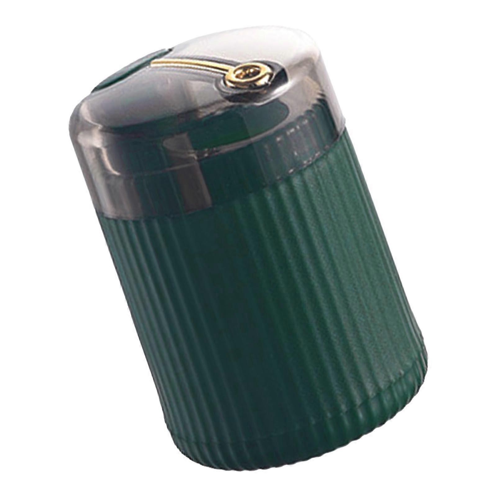 Pop Up Toothpick Dispenser, Large 8.5x6cm, Dark Green, Clear Window