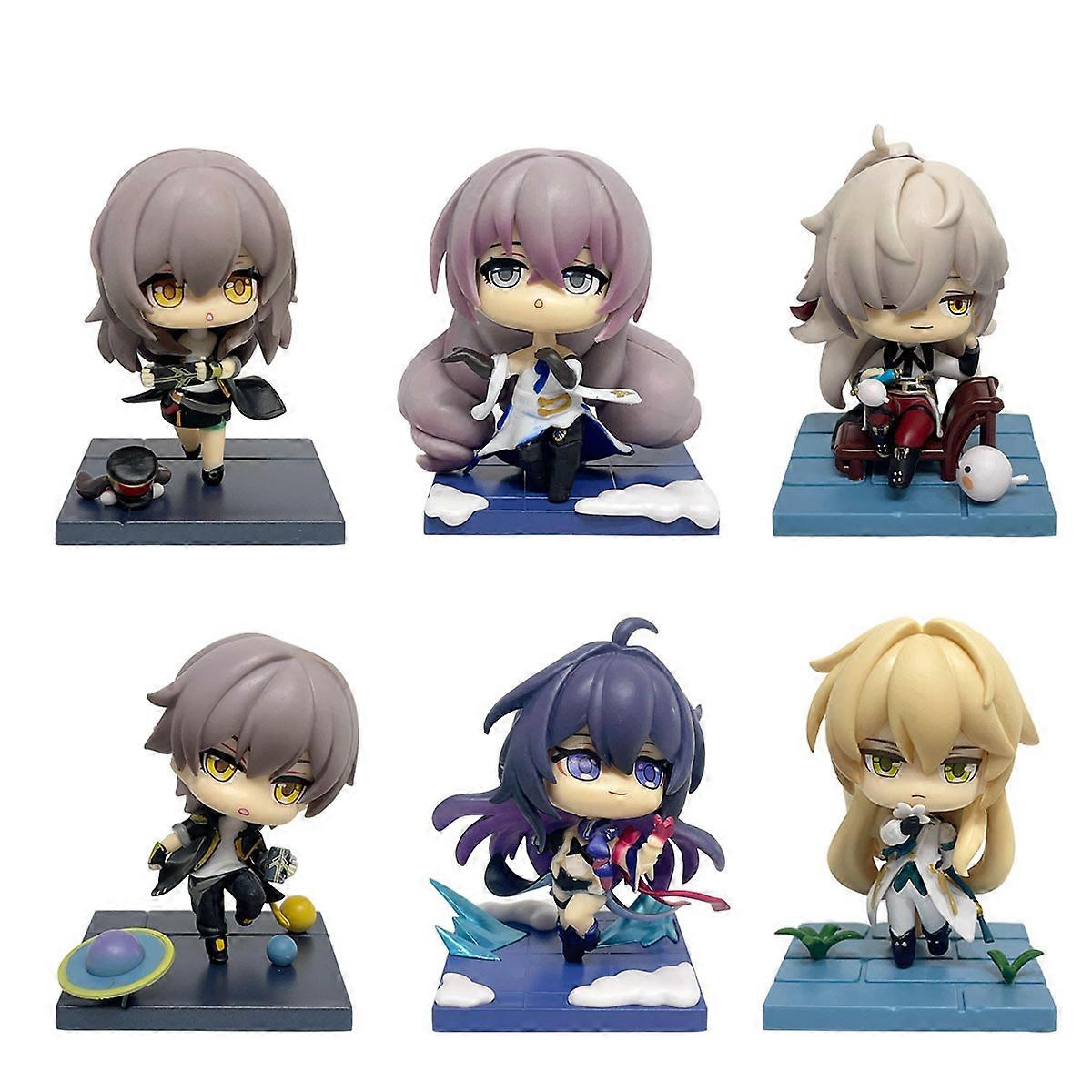 6pc Honkai Star Rail Game Figure Trailblazer Bronya Zaychik Seele Jing Yuan Luo Cha Action Figure