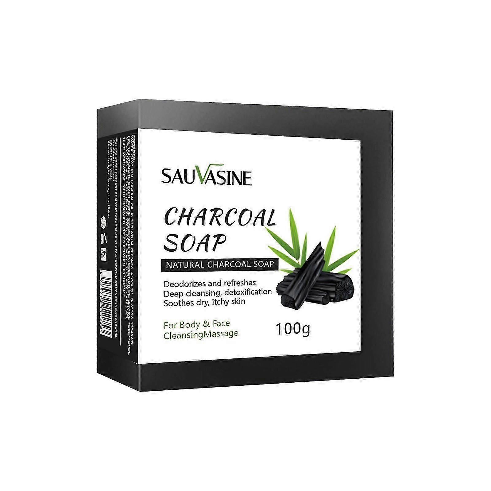 Activated Charcoal Tea-Tree Soap With Peppermint Natural Vegan Bath Bars For Face And Body Cleanser Removes Odor Relaxation