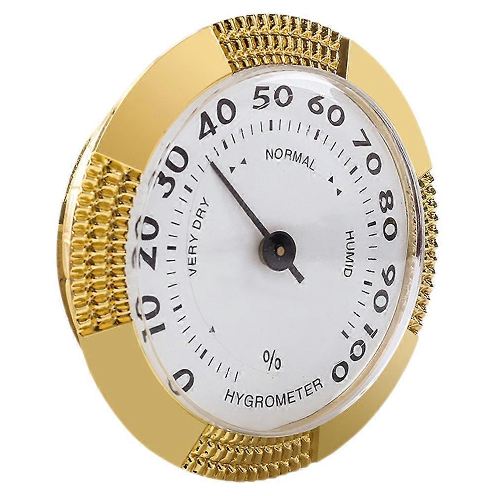 Analog Hygrometer for Humidor Metal Humidifier 2Pcs Stylish Compact