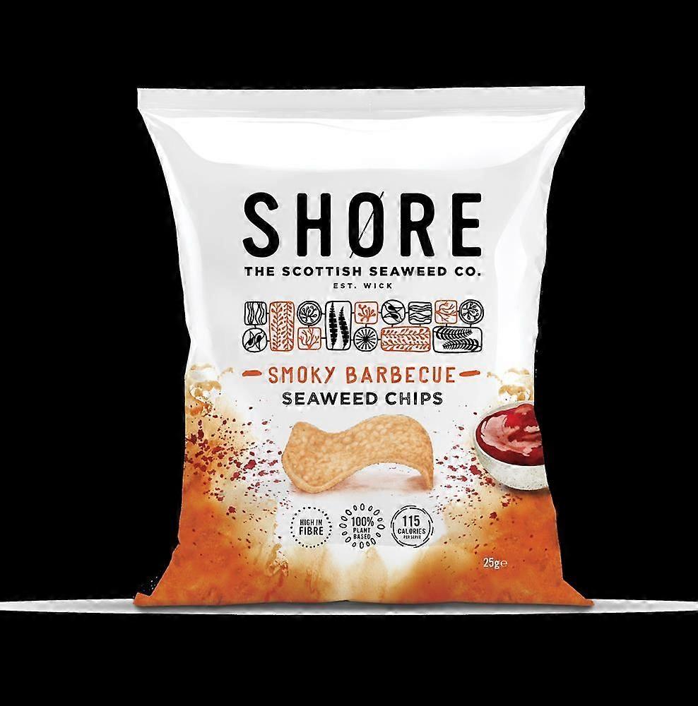 Shore Scottish Seaweed Seaweed Chips - Smoky Barbeque 25g - 6 Pack