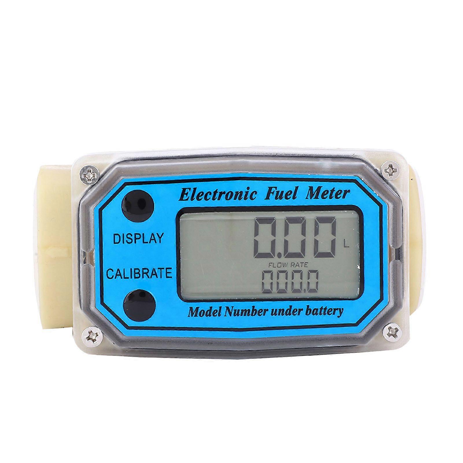 Mini Digital Turbine Flowmeter Diesel Fuel Flow Meter 1090L/min 1" BSPT