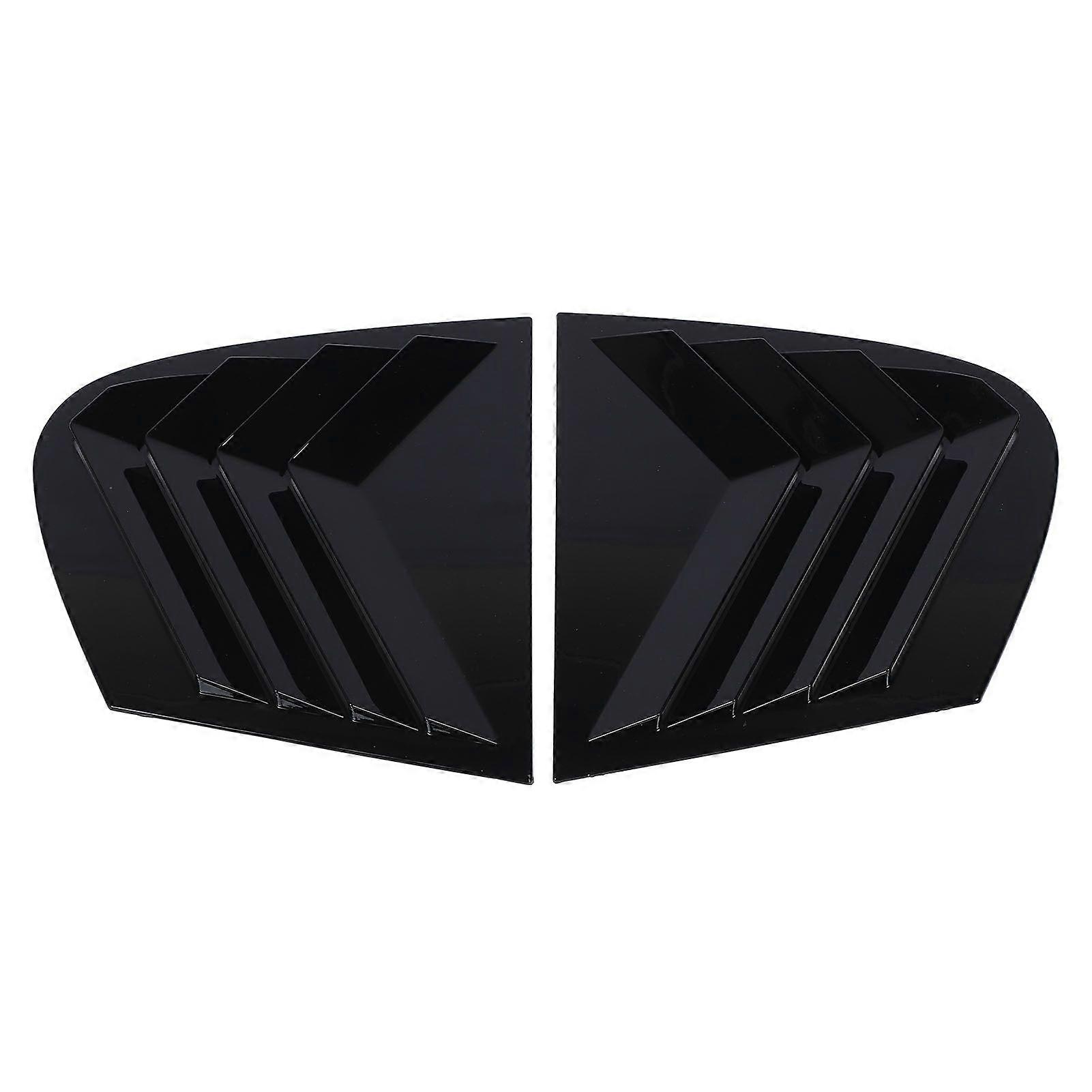 2 Pcs Rear Window Side Shutter Glossy Black Weatherproof Rugged Construction for 1 Series E87 2005 to 2011