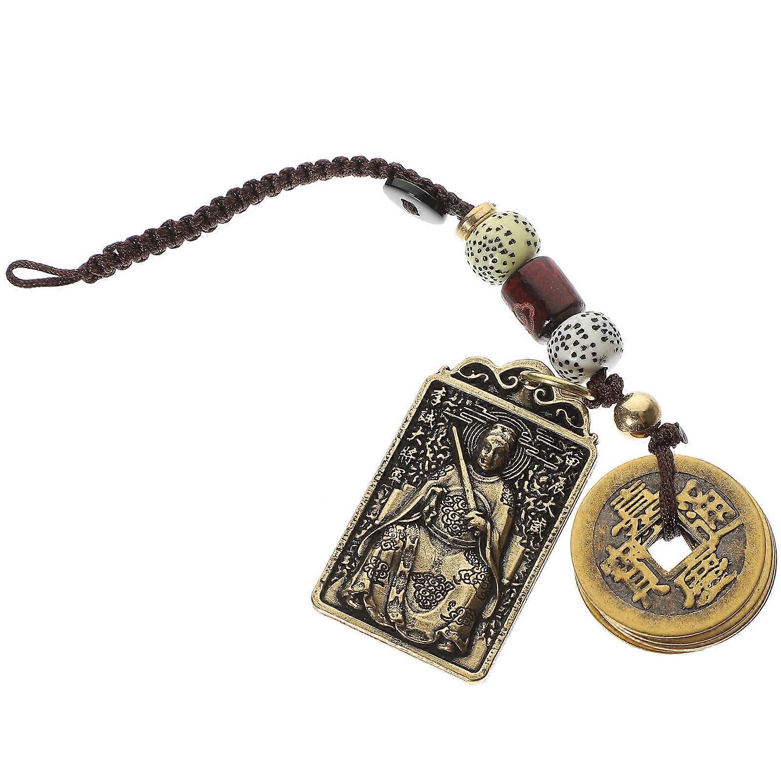 Vintage Golden Taisui Keychain Pendant for Decoration 5Pcs Set