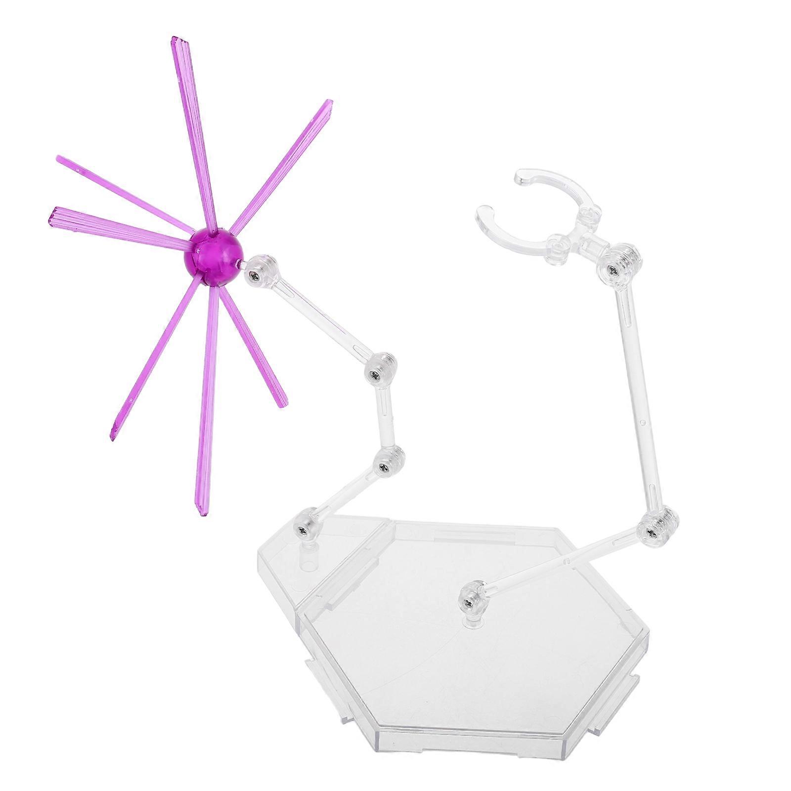 Display Stand For Model Dolls With Support Base For Collectible Showcase Figures In Purple Color Made Of Plastic 1 Set