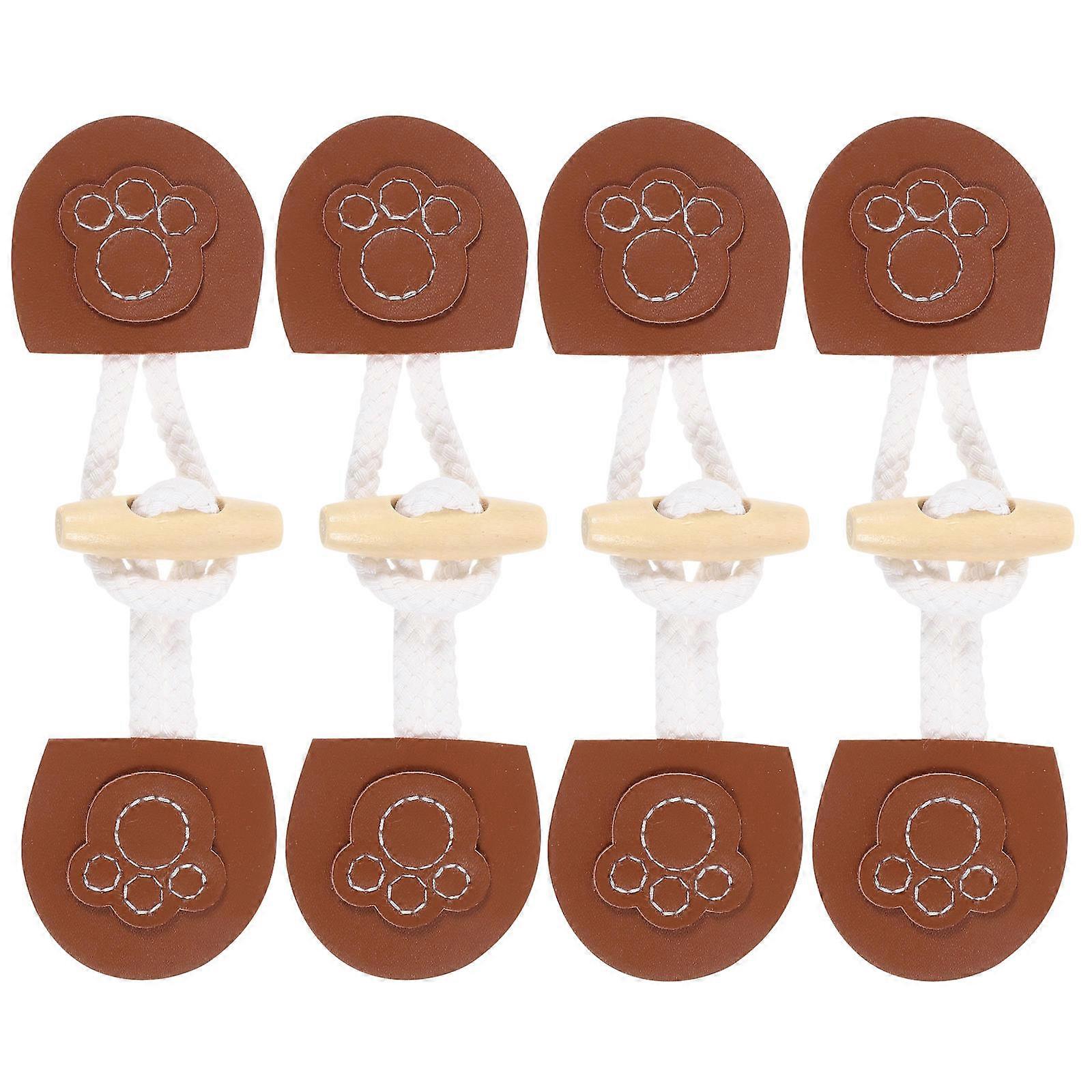Overcoat Buttons Toggle Buttons for Decoration 12Pairs Cotton Rope Sew-on Set