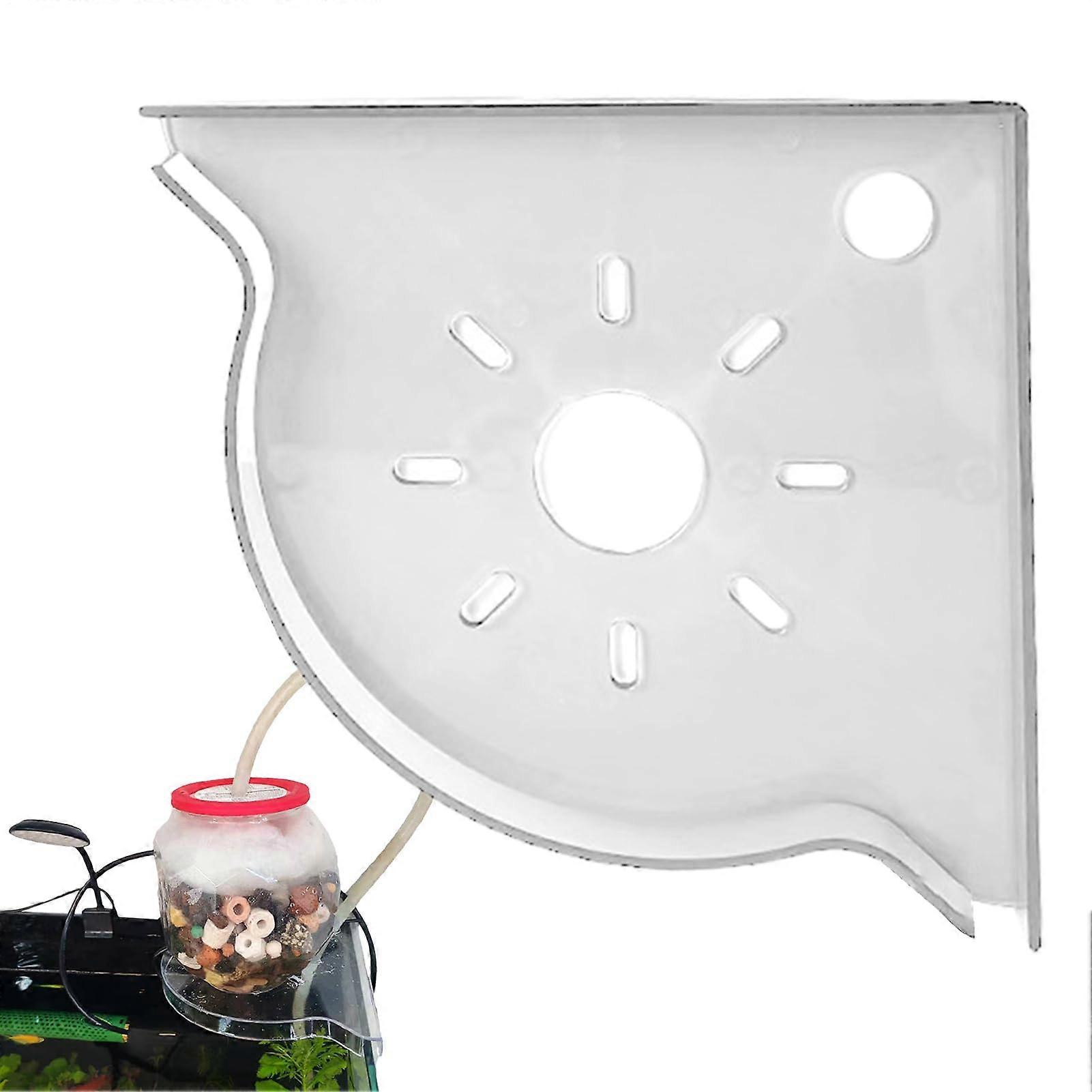 Aquarium Plant Holder Triangle Corner Shelf White For Home Organization And Reef Storage Stand Tweezers And Scrapers
