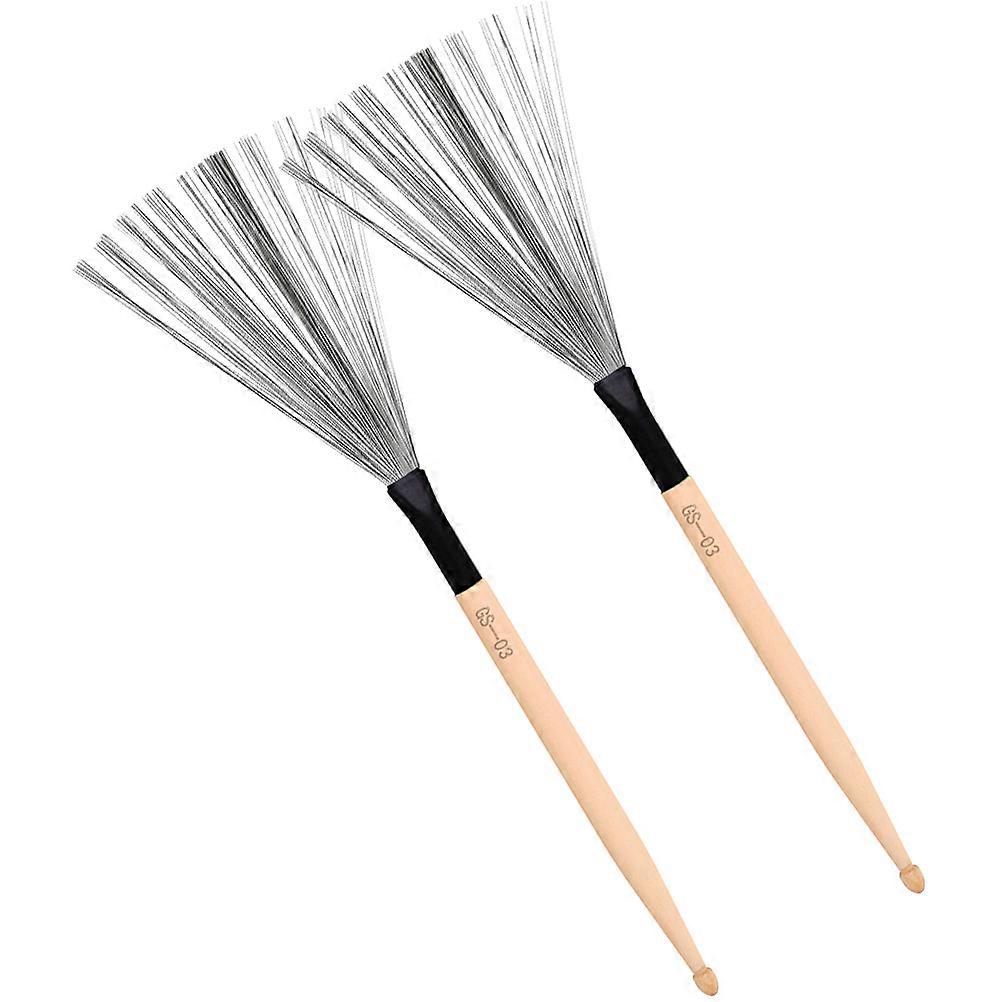Drum Wire Brush Carbon Steel Brush for Percussion Instruments 5Pairs