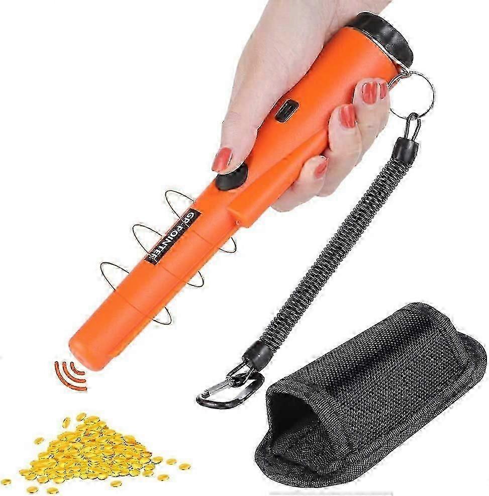 Pinpointer Metal Detector High Accuracy Waterproof for Adults, Professional Handheld Gold Detector with Vibration Alert & Belt Pouch (Black)