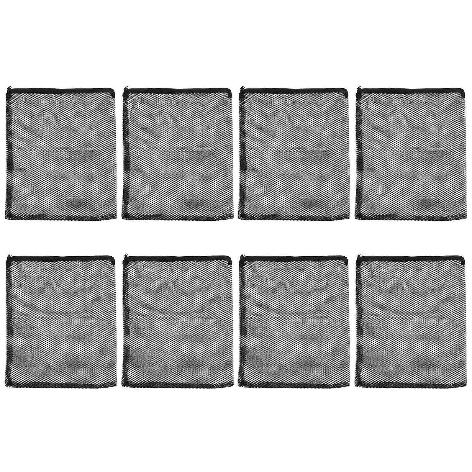 8pcs Aquarium Filter Media Bags With Zipper Mesh Reusable Bags Fish Tank Fine Mesh Media Pouch For Fish Tank Activated Carbon Filters Balls