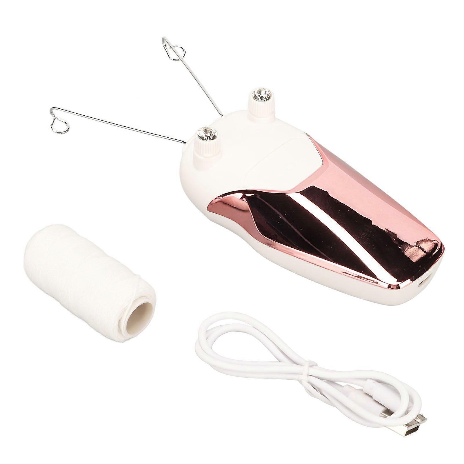 Threading Electric Epilator LED Lighting USB Charging Multifunctional Electric Cotton Thread Epilator Pink