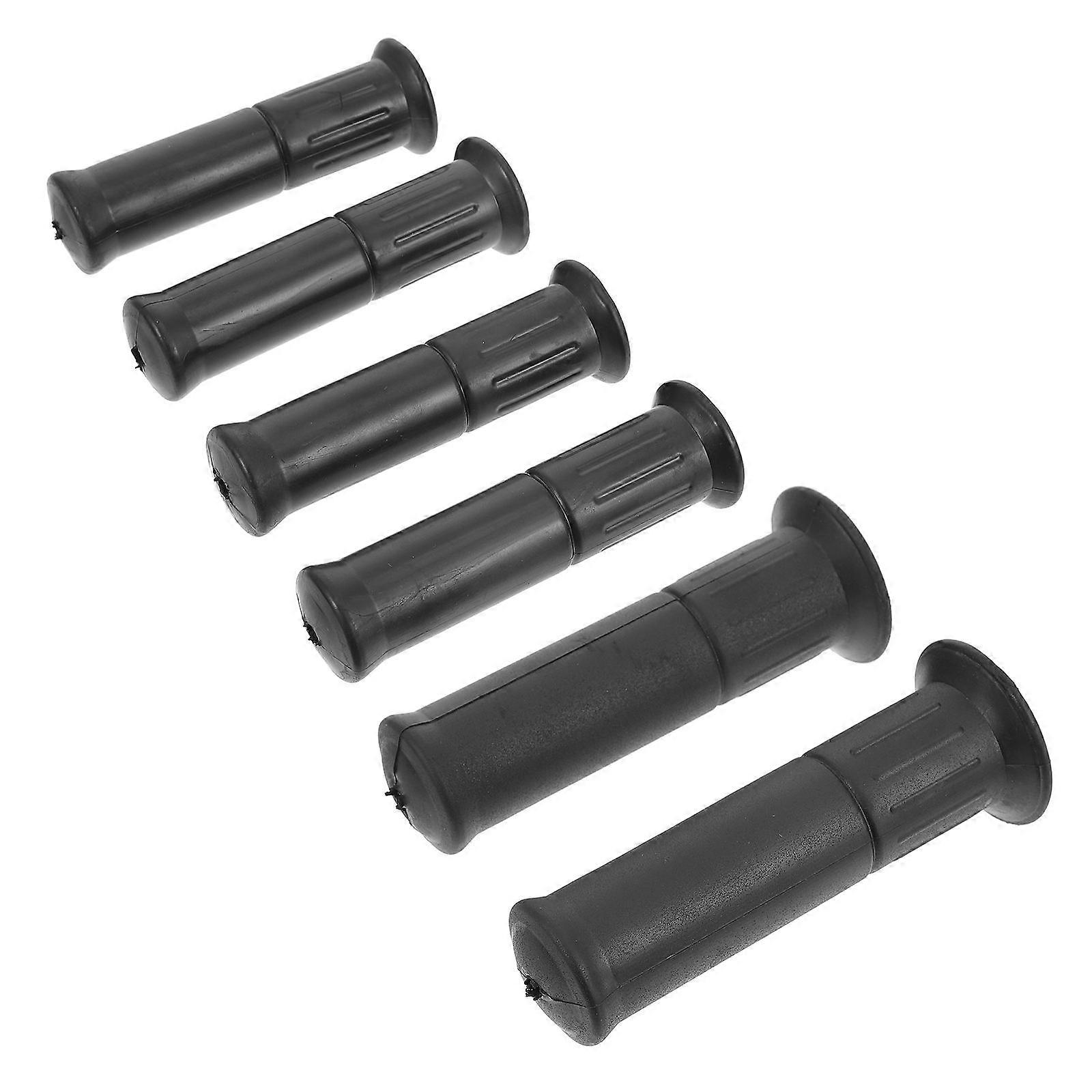 Black Grocery Cart Handle Cover Rubber Handle Grip for Supermarket 6Pcs