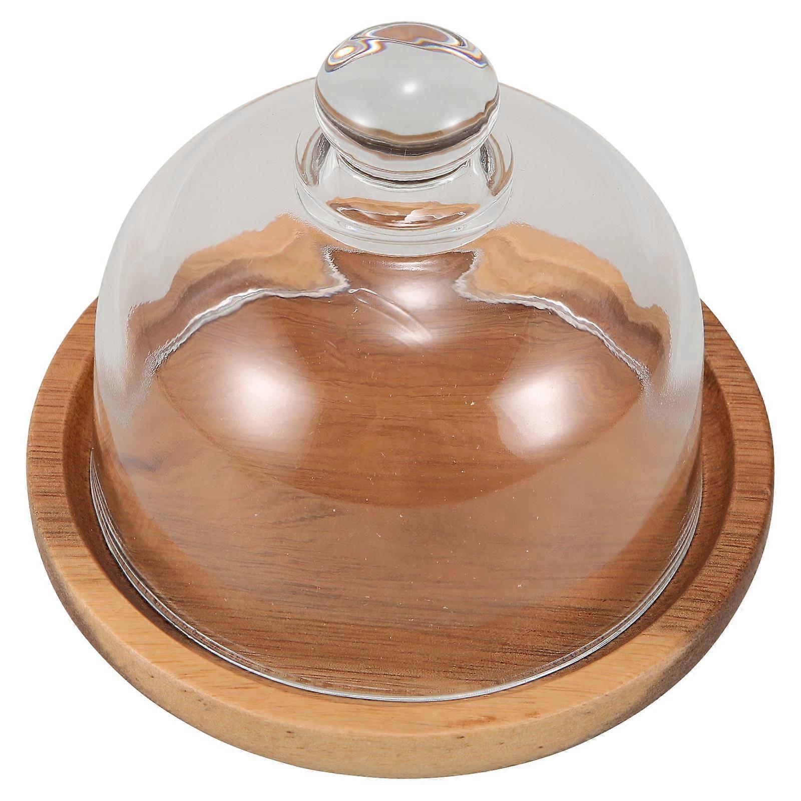 Mini Cake Tray with Glass Dome for Dessert Serving 5Pcs Set