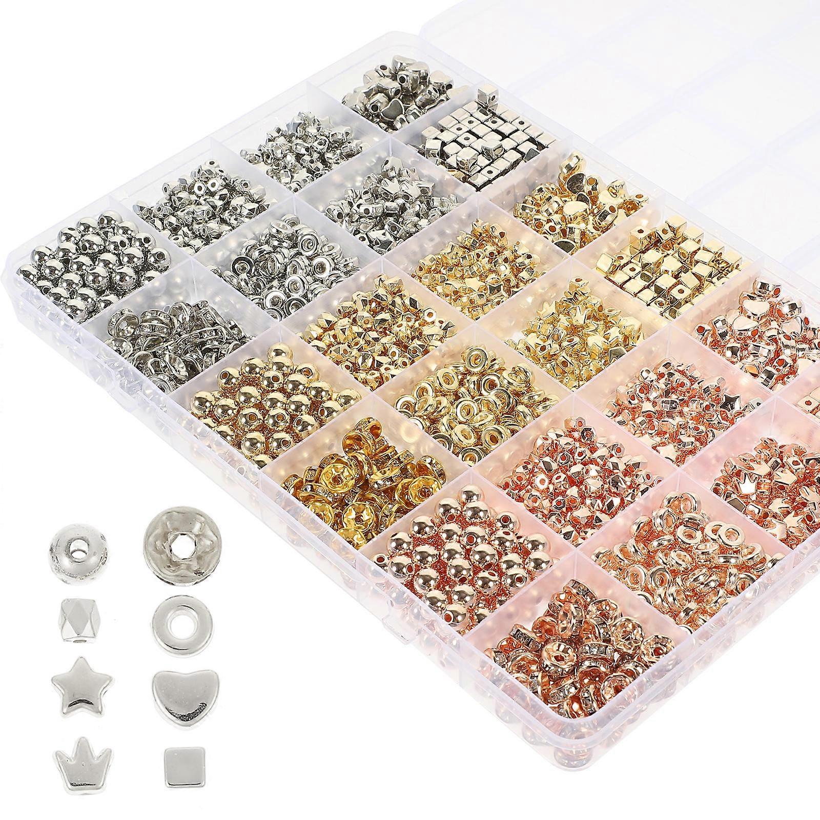 Charm Spacer Beads for DIY Jewelry Making 3 Boxes Assorted Colors