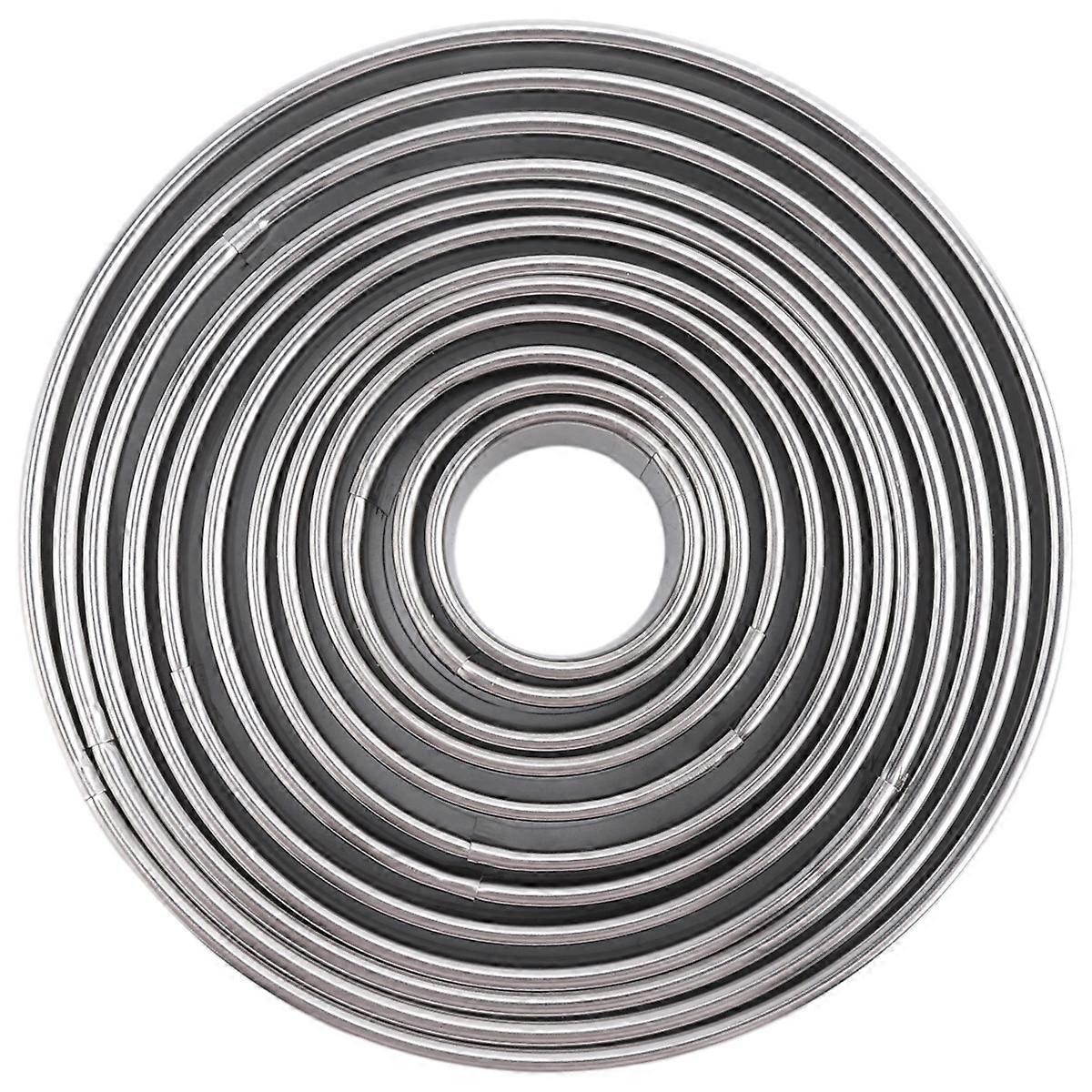 12PCS Stainless Steel Round Cake Mold Baking Mousse Ring Tools