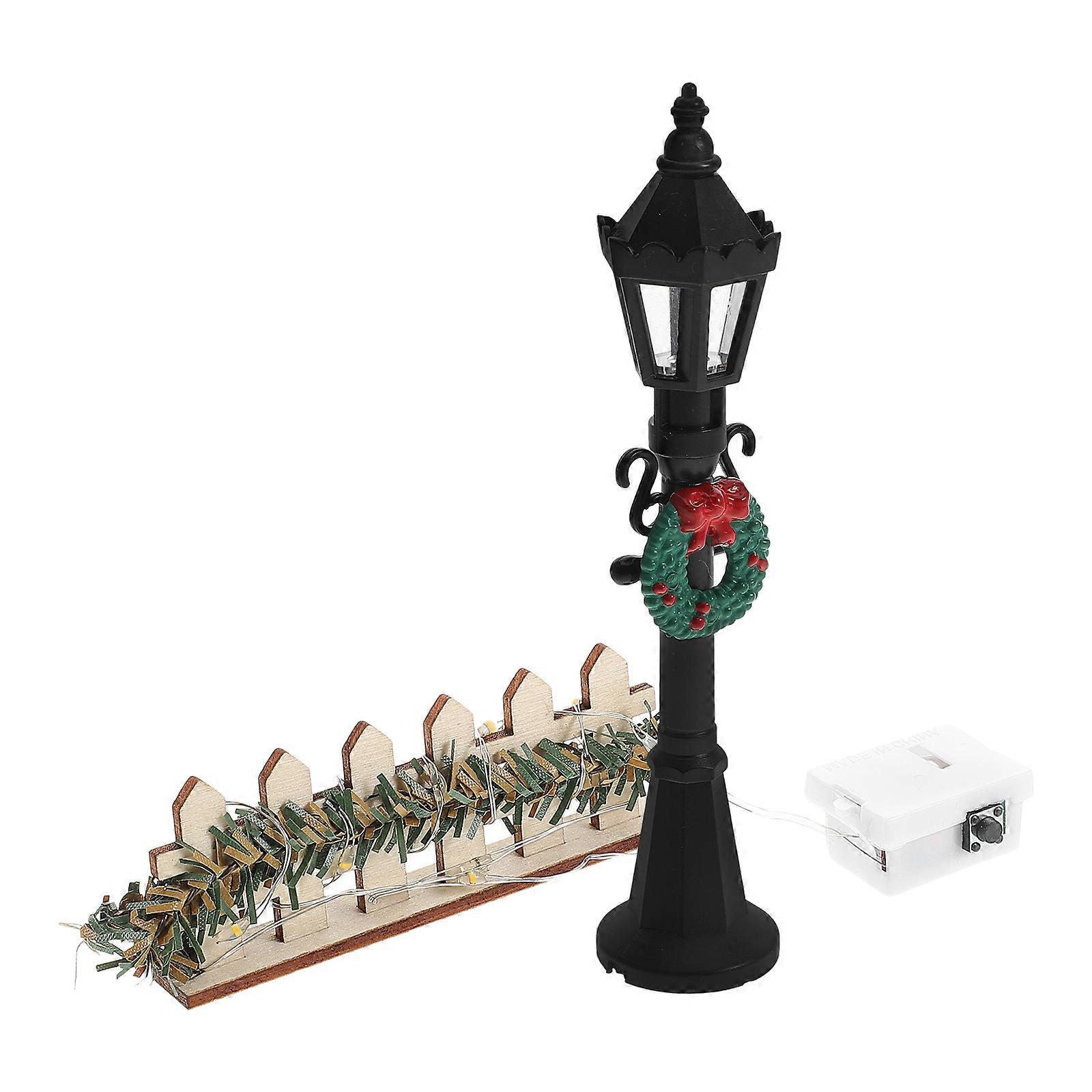 Mini Garden Lamp Dollhouse Farm Fence 5 Sets Charming Decoration For Courtyard And Balcony Assorted Color Quality