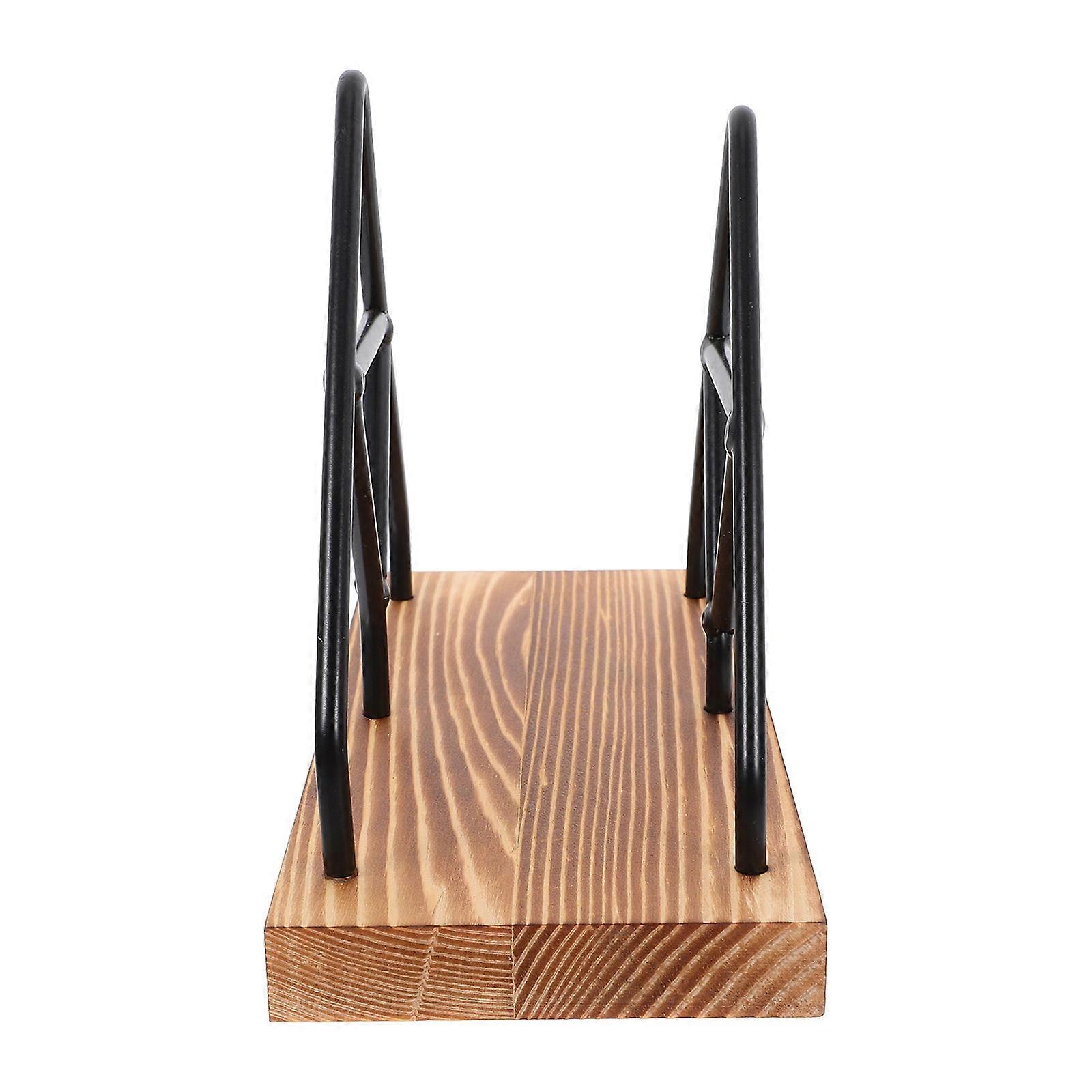 Napkin Holder Farmhouse Metal Triangular Vertical for Restaurant Living Space Multi Wood Iron Space-Saving Vertical Design 1Pcs