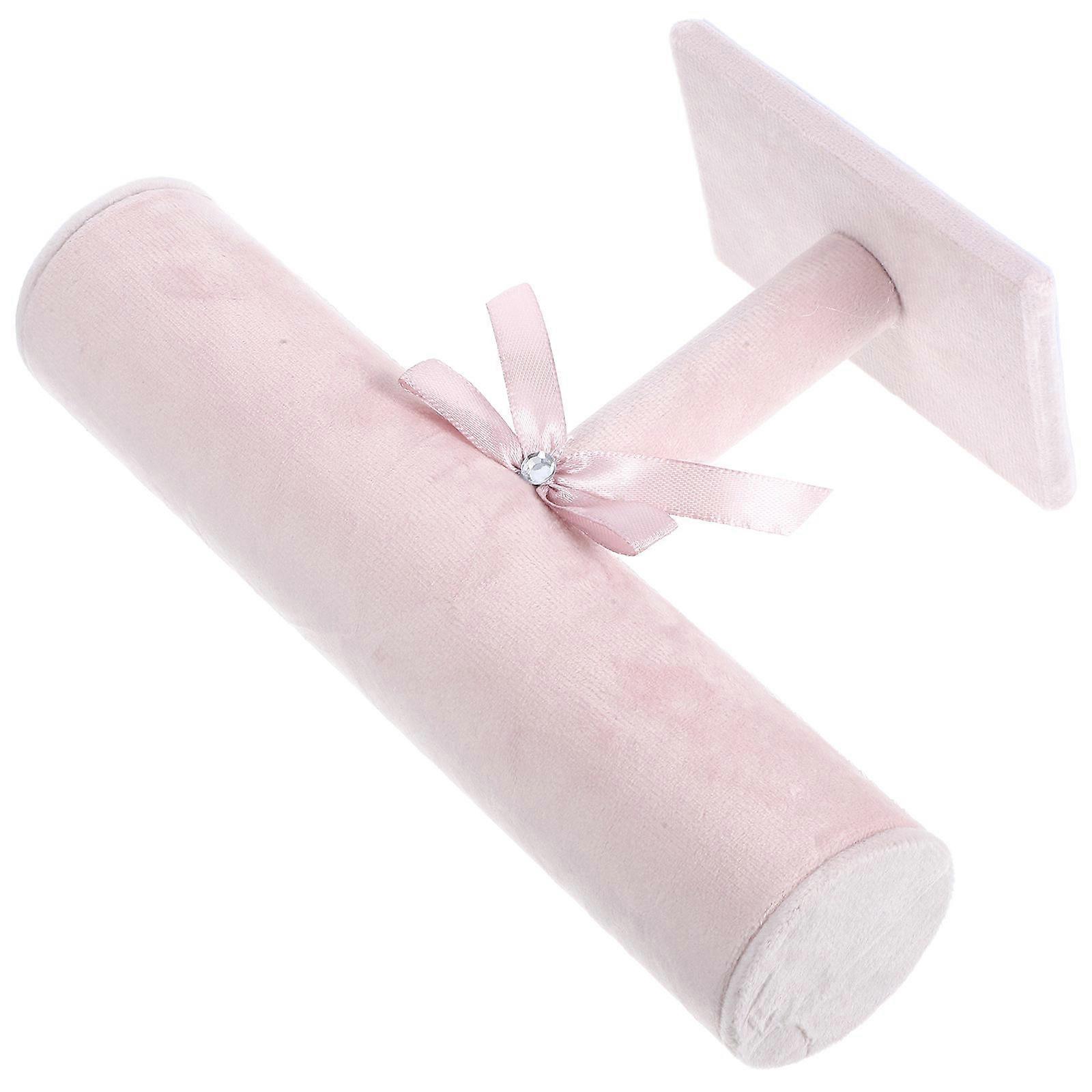 Bracelet Stand for Storage Use Creative Display Rack in Pink Cloth